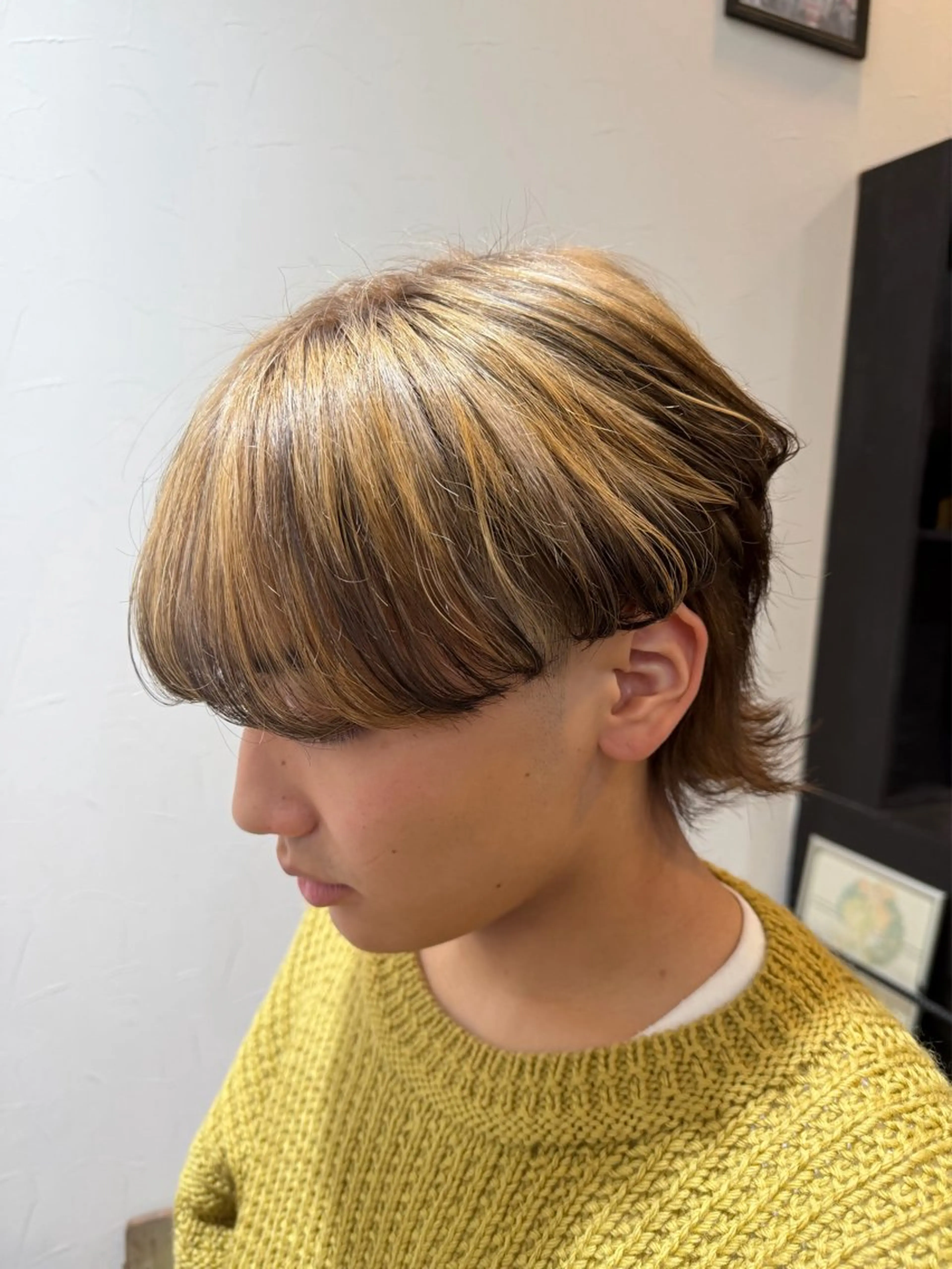 カラー メンズ メンズウルフカット ウルフカット カット ヘアカラー 垢抜け特化 ひなり🥀のヘアスタイル