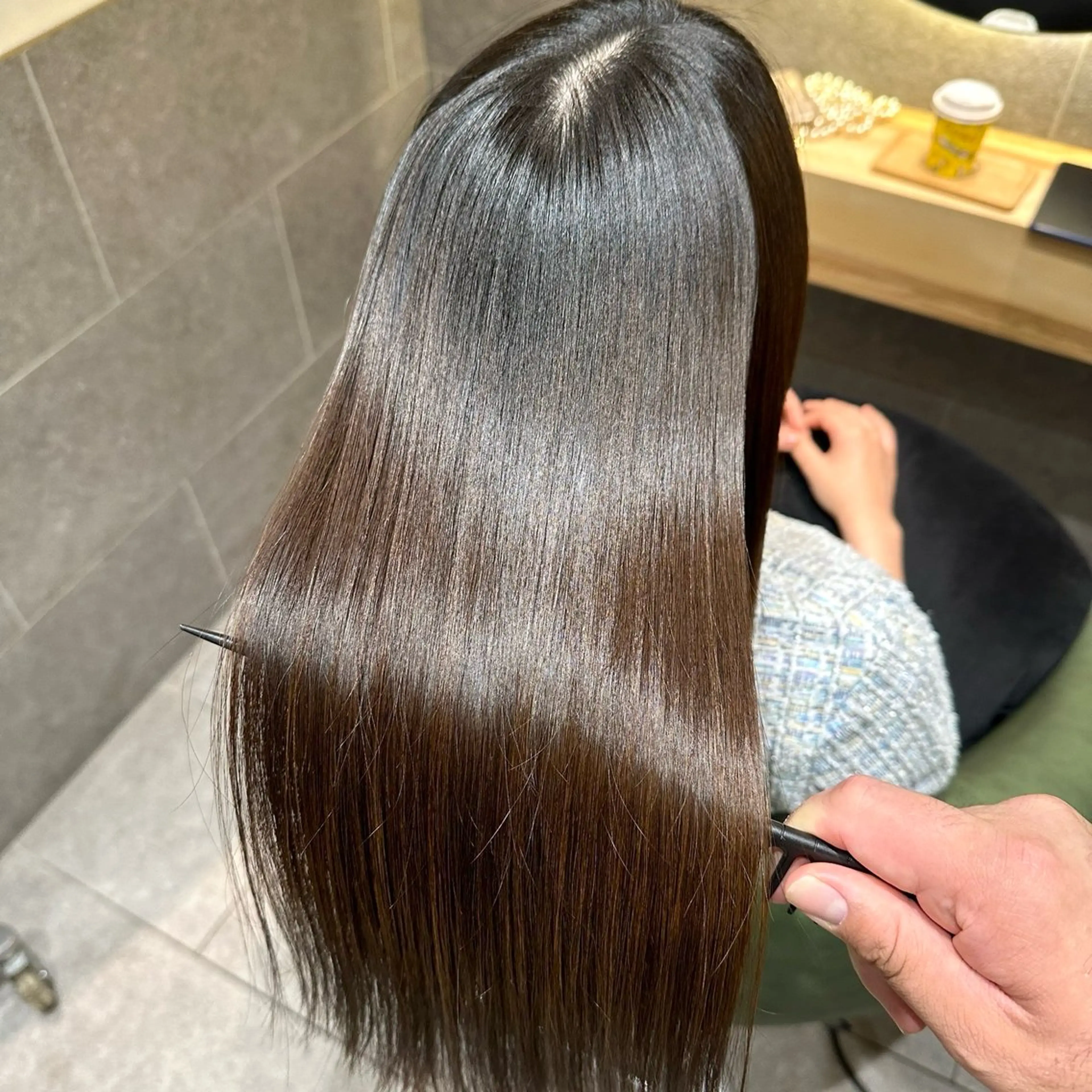 ロング カット 縮毛矯正 クセ/うねり改善/ 縮毛矯正🫧ゆりのヘアスタイル