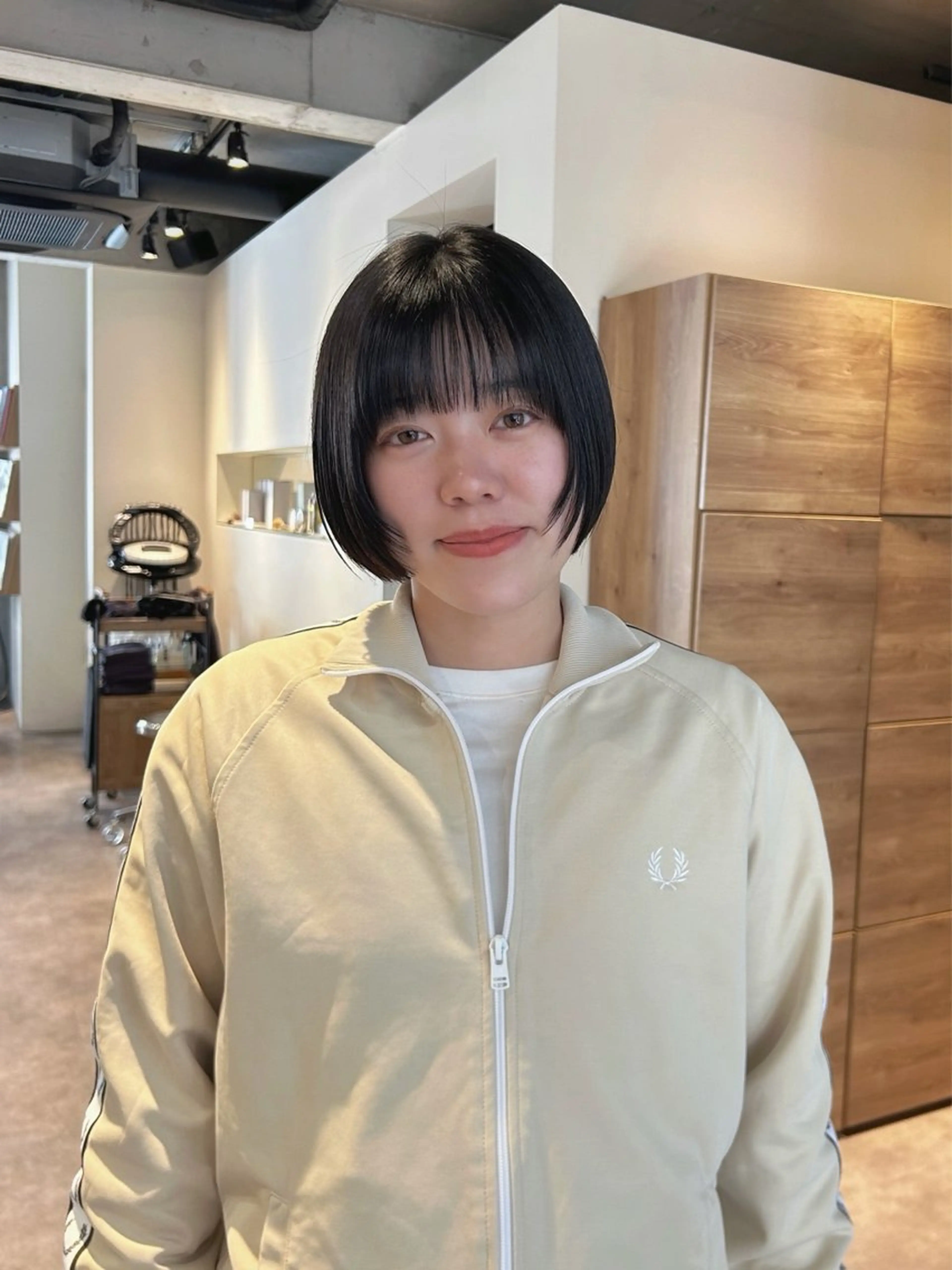 ショート 顔周りカット ショートヘア カット トリートメント 葉月/ボブ/ 透明感カラー／中目黒のヘアスタイル