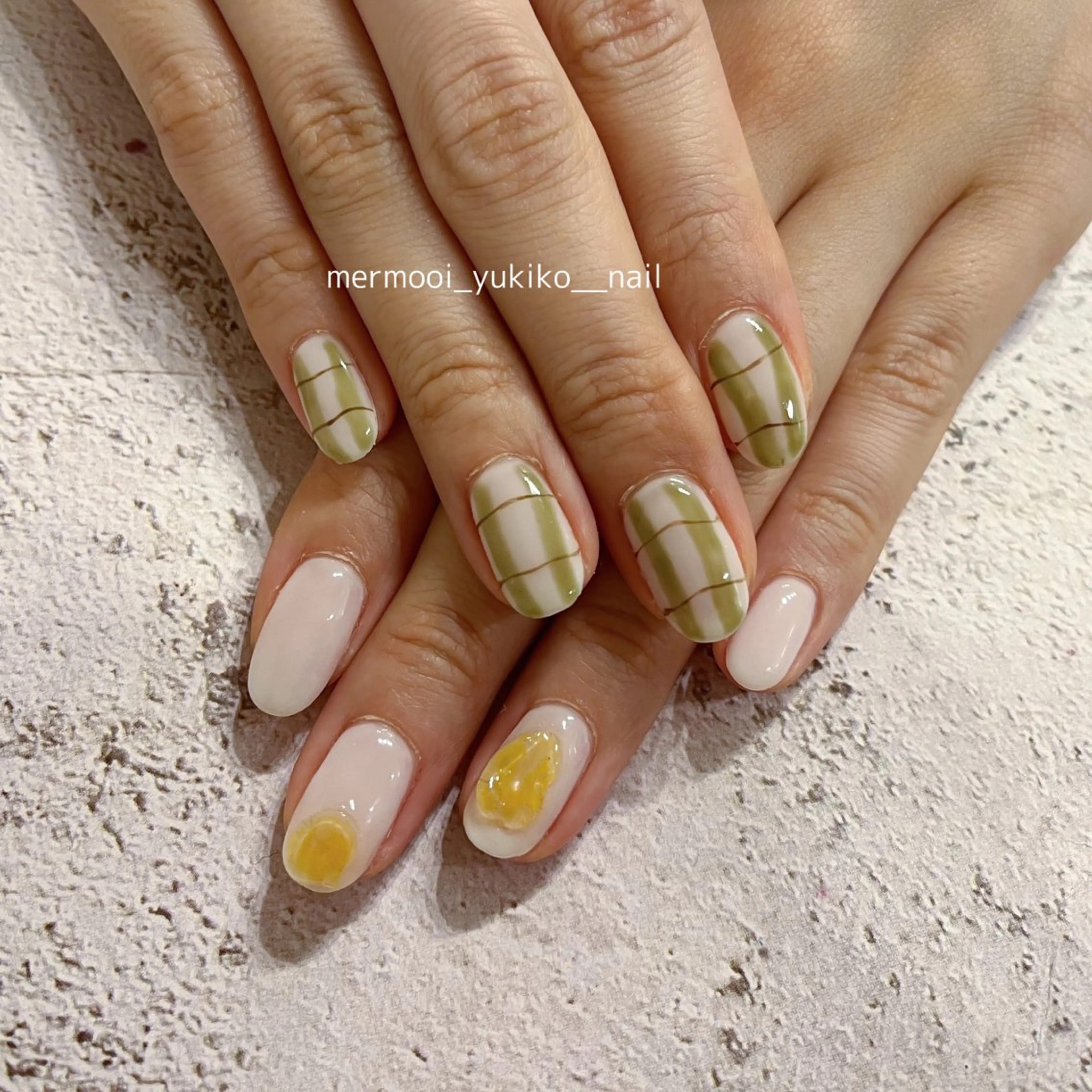 ネイル アートネイル ジェルネイル 韓国ネイル パラジェル ぷっくりネイル melumooi nailのネイルデザイン