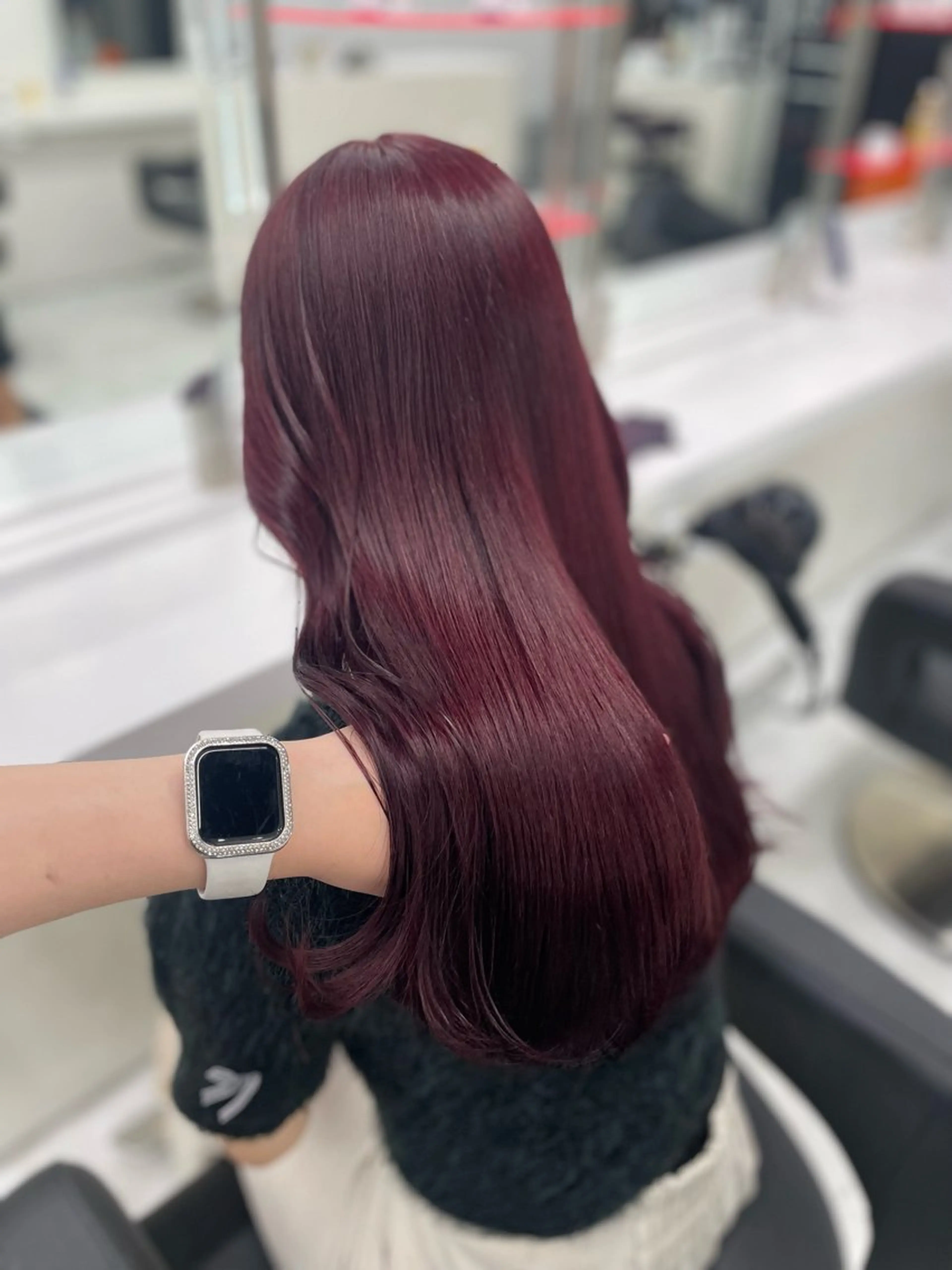 セミロング ヘアカラー トリートメント ヘッドスパ 🪞韓国🤍大人っぽ 艶髪🤍FRUITSのヘアスタイル