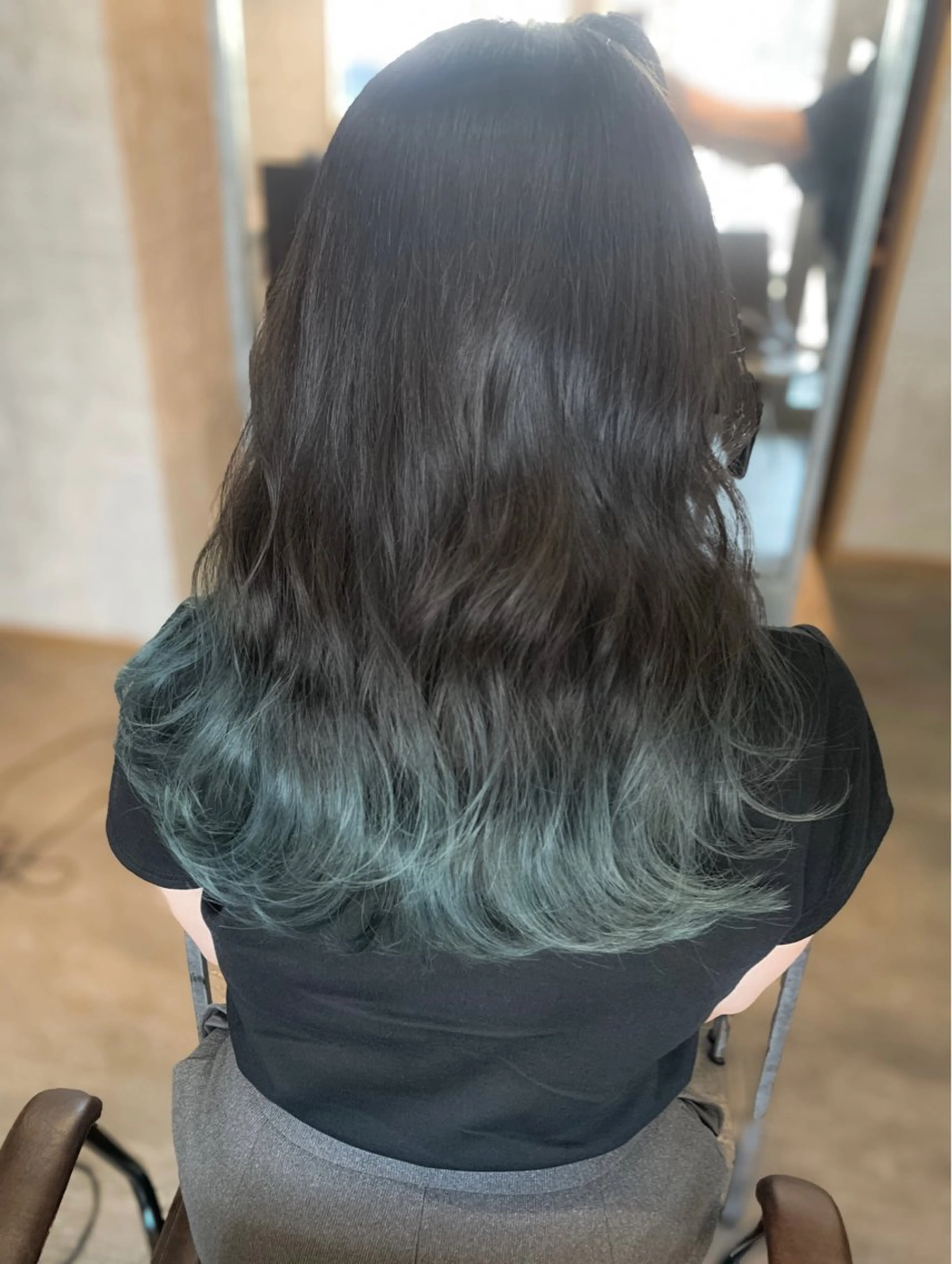 ロング ボブ ハイライト 髪質改善 韓国風ヘア レイヤーカット カット ヘアカラー トリートメント メンズスタイル バレイヤージュ　齋藤のヘアスタイル