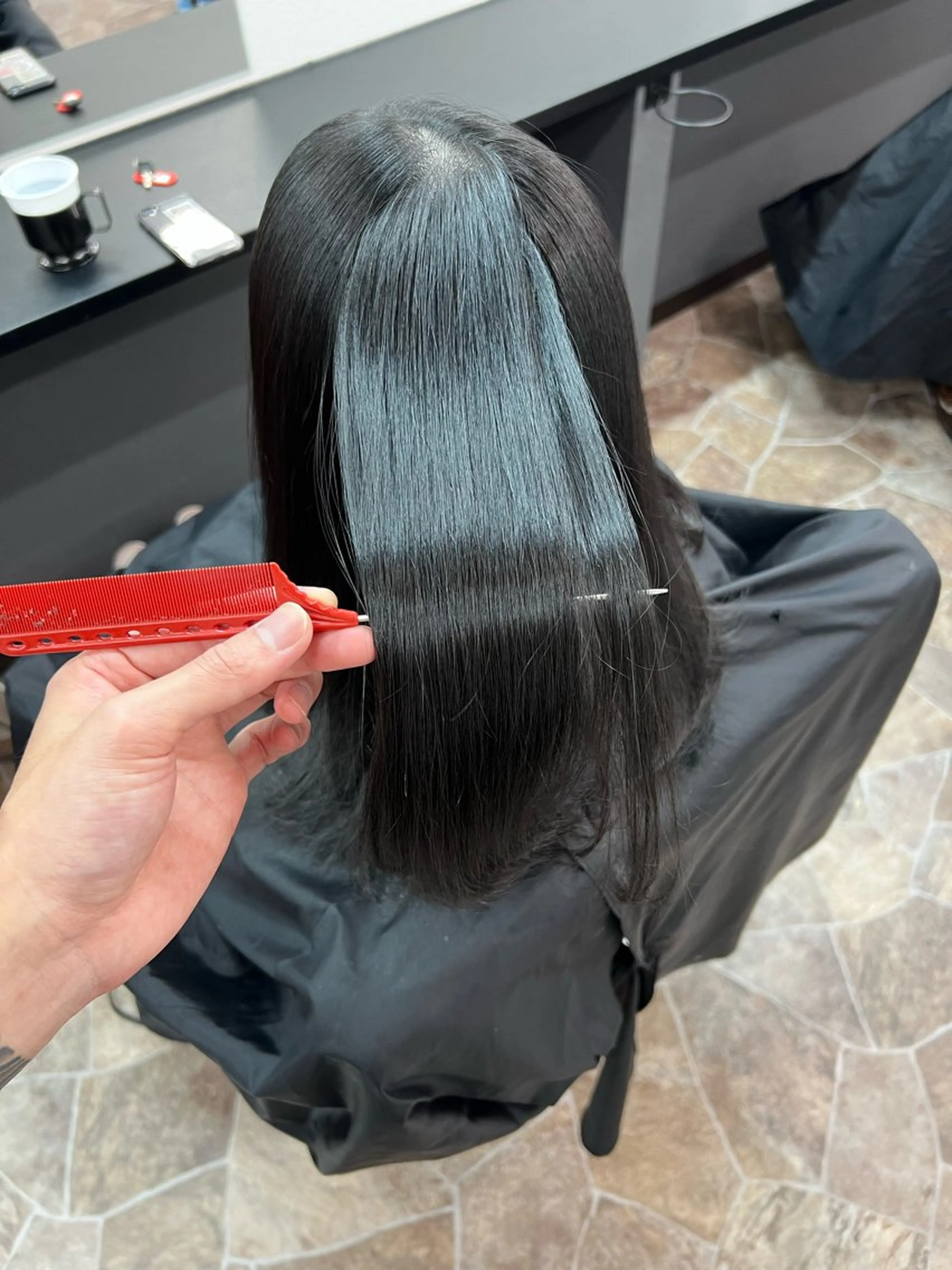 ロング 髪質改善 縮毛矯正 藤本 翔己のヘアスタイル