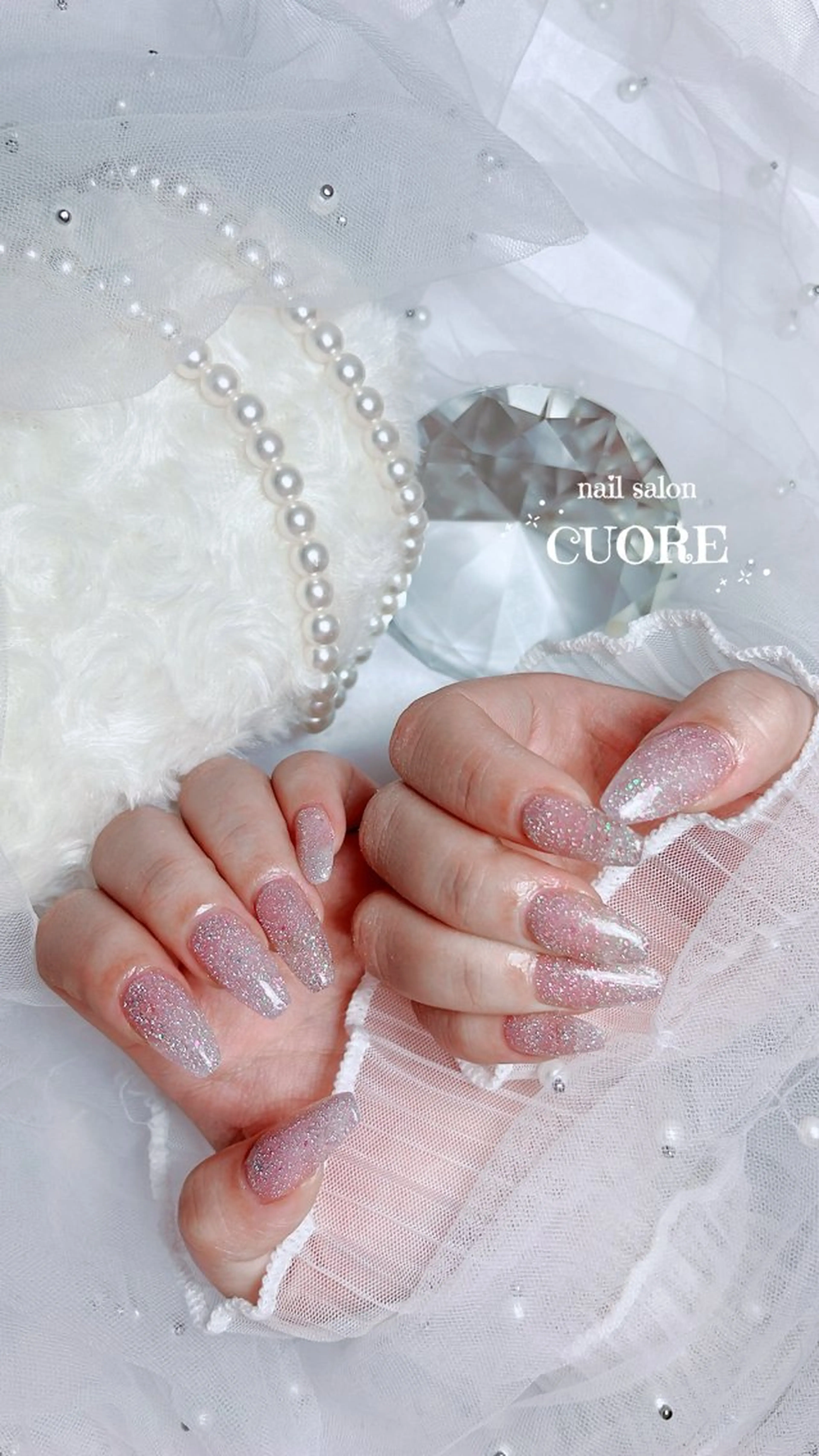 ネイル フラッシュネイル ワンカラーネイル 冬ネイル ハンドネイル nail salon CUOREのネイルデザイン