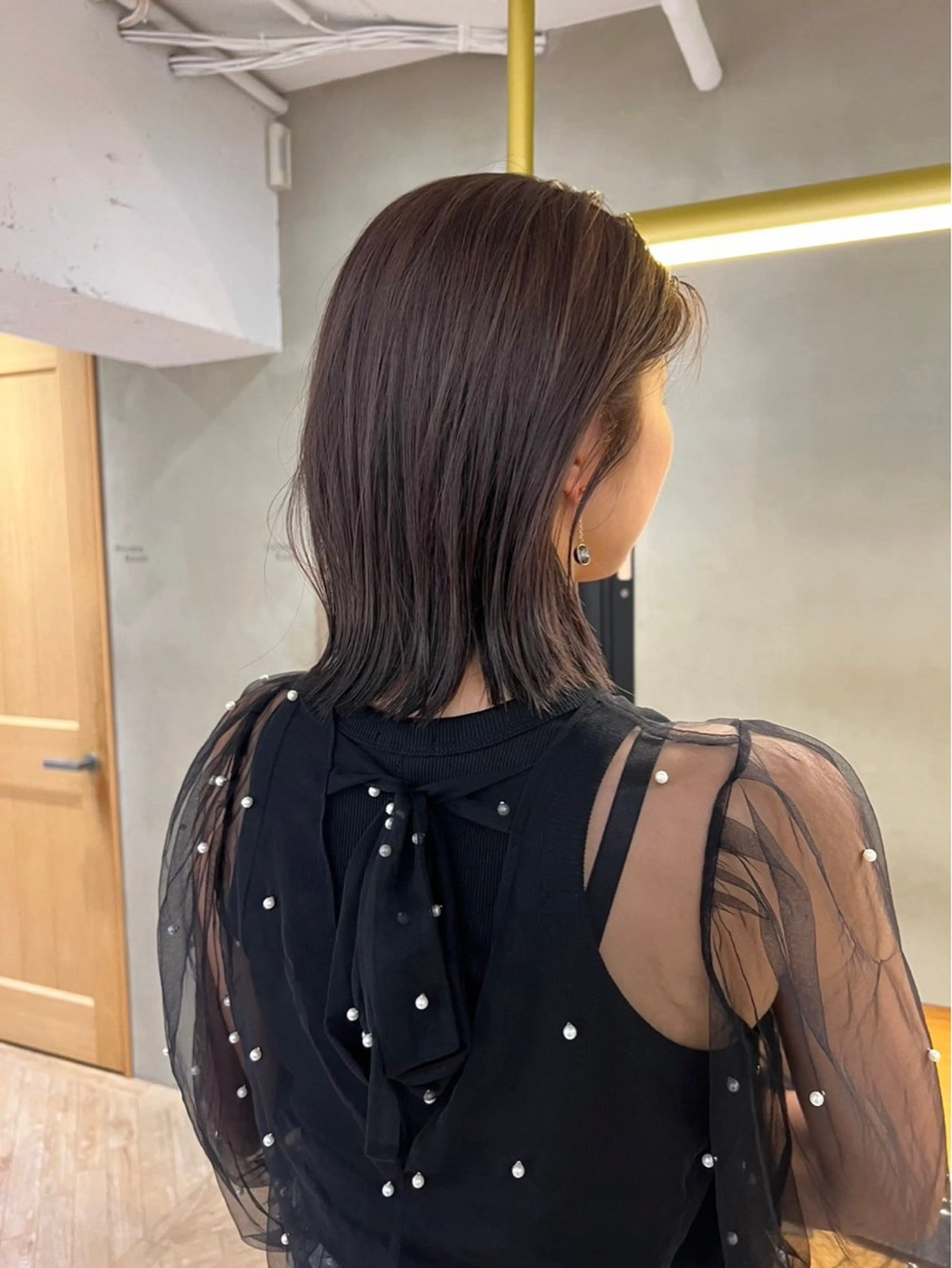 ミディアム カット ヘアカラー トリートメント レイヤーカット/暖色 カラー/mao🎀のヘアスタイル