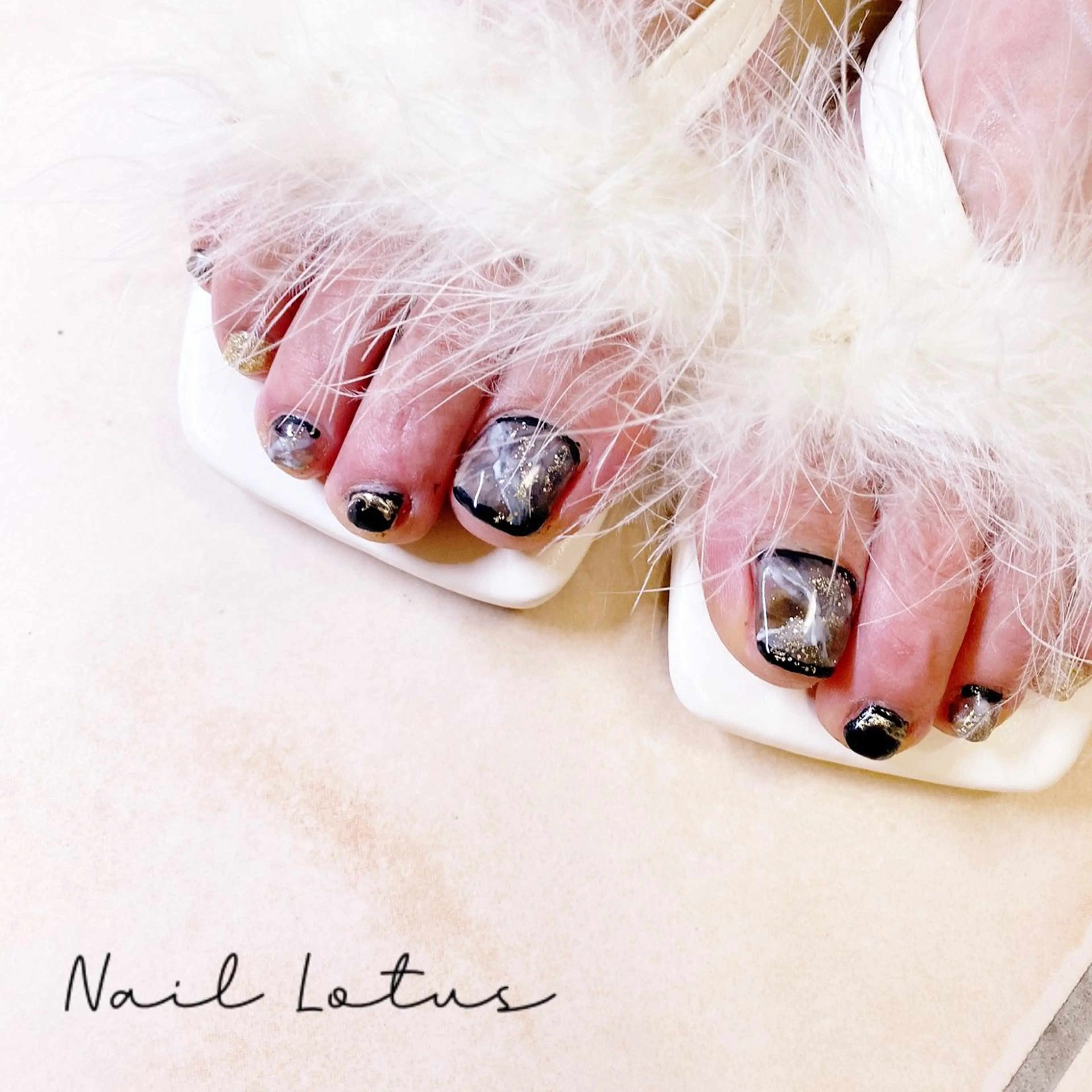 ネイル フットネイル ネイル＆脱毛 Lotus🌸のネイルデザイン