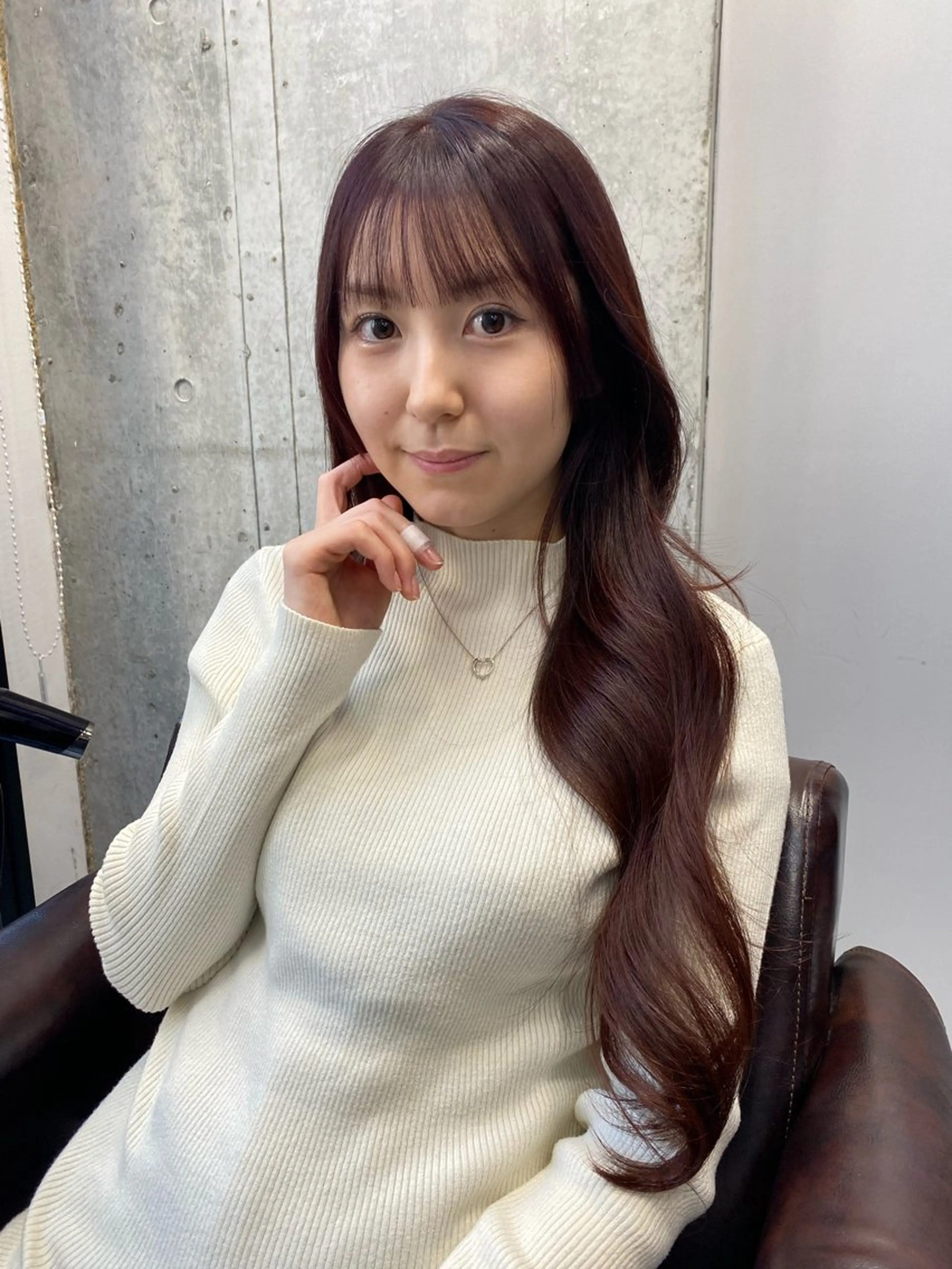 ロング カラー 髪質改善 トリートメント 韓国/ワンホンヘア 髪質改善/MaCoのヘアスタイル