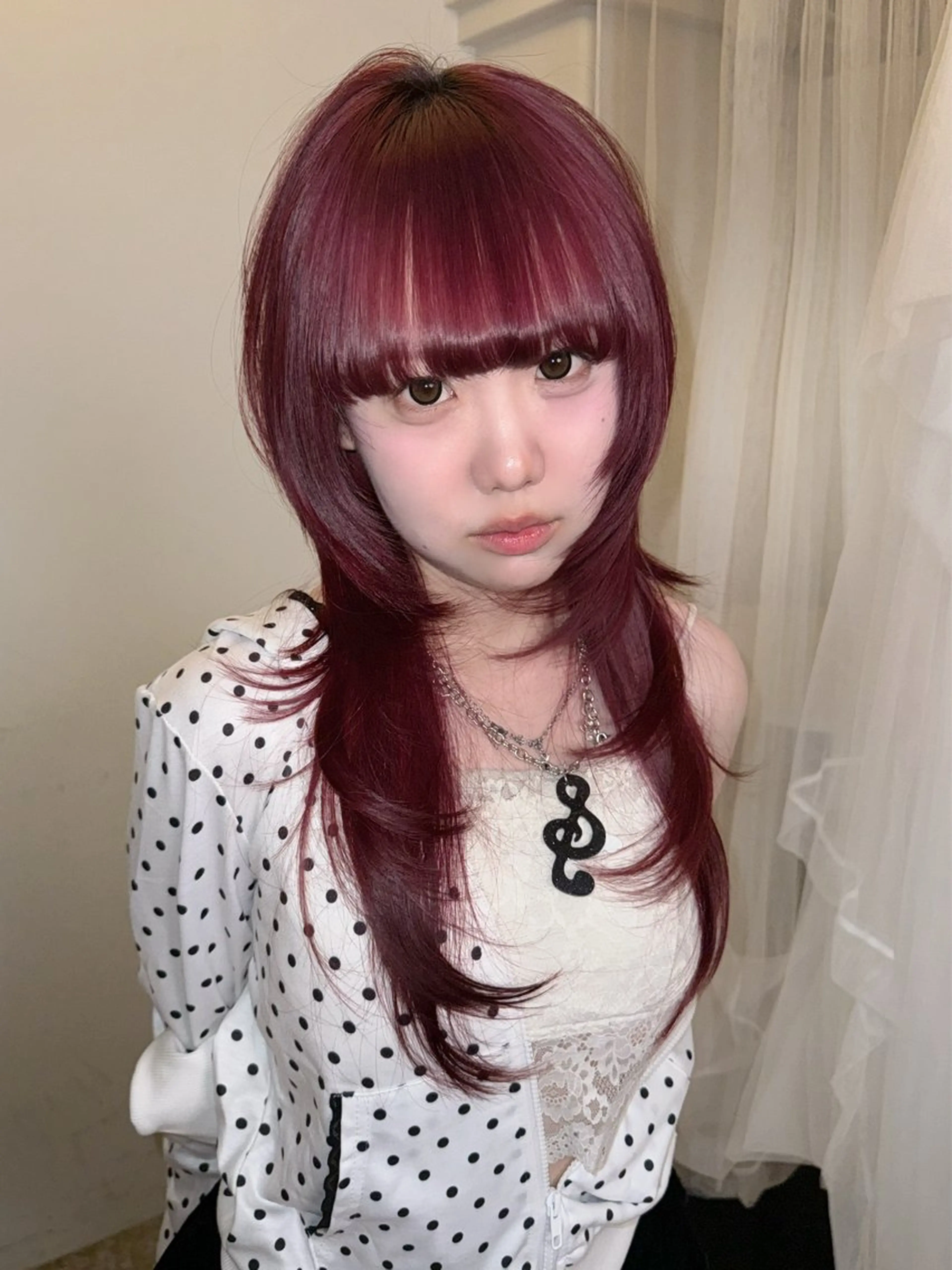 ロング カラー カット ヘアカラー トリートメント ヘッドスパ ヘアセット HARUNA/原宿/ デザイン/カットのヘアスタイル