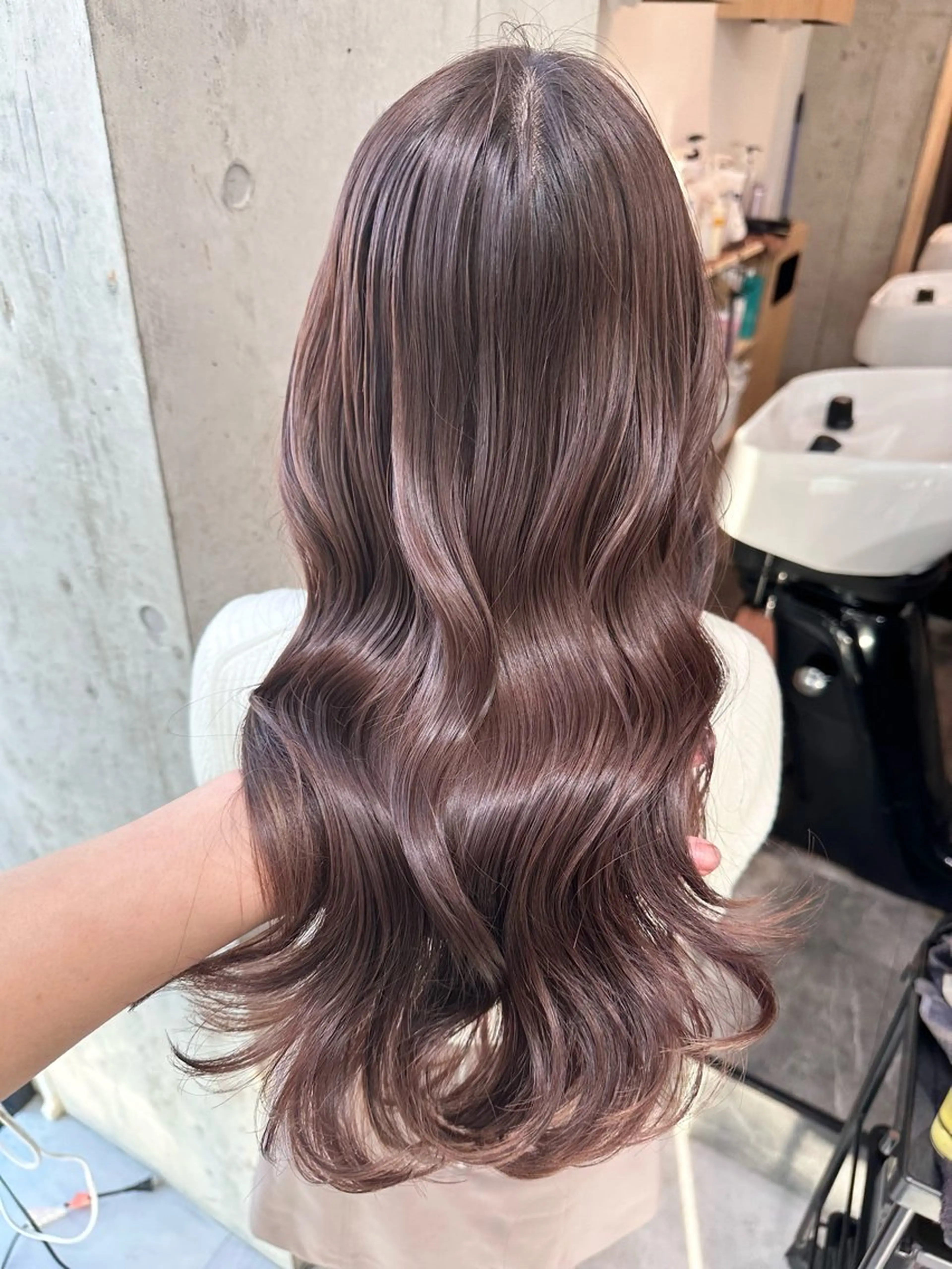 セミロング カット ヘアカラー トリートメント ✨透明感カラー/縮毛 恵比寿HAYATO✨のヘアスタイル