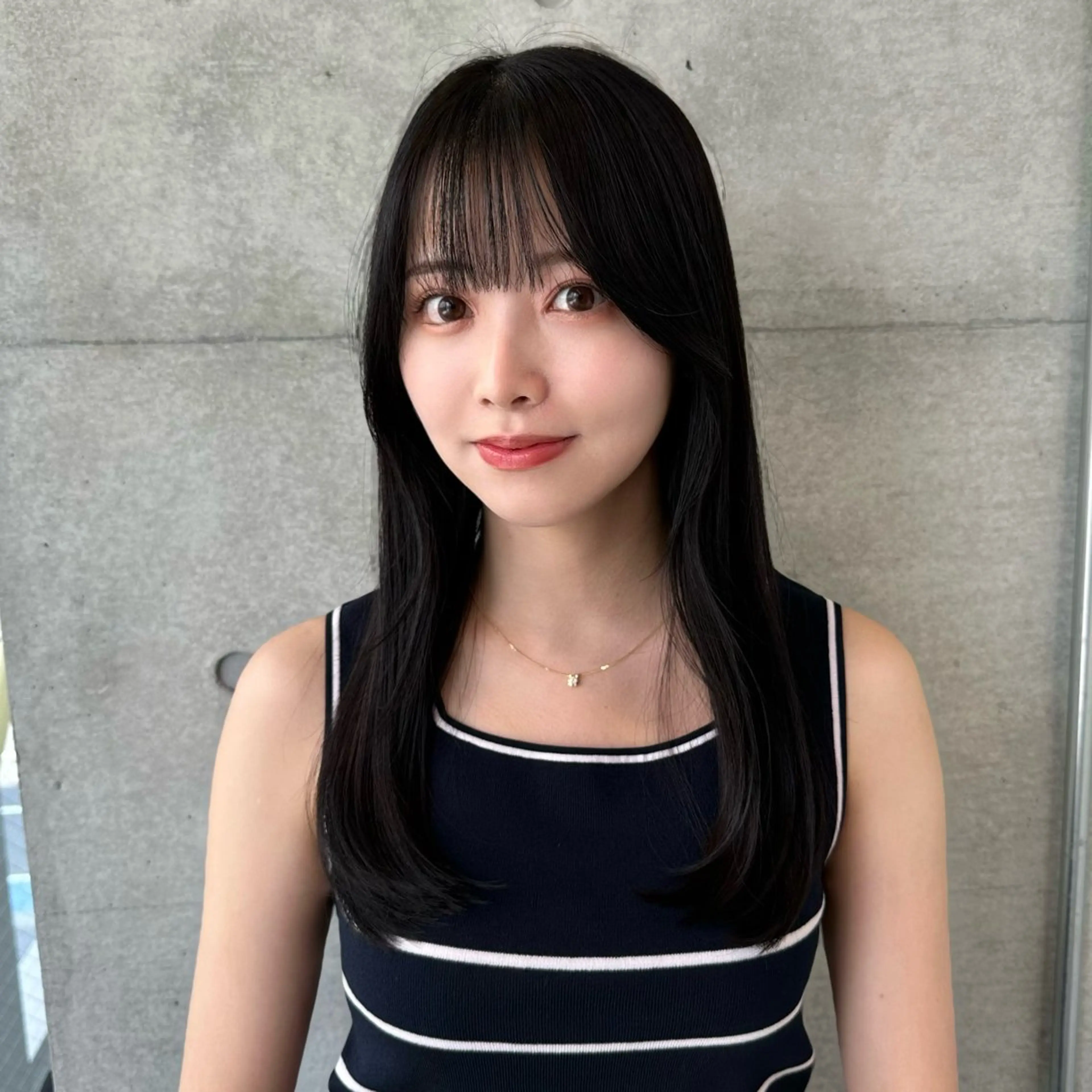 ミディアム 韓国風ヘア レイヤーカット カット ヘアカラー トリートメント オシャレ髪✔️ 店長オオキアキヒロのヘアスタイル