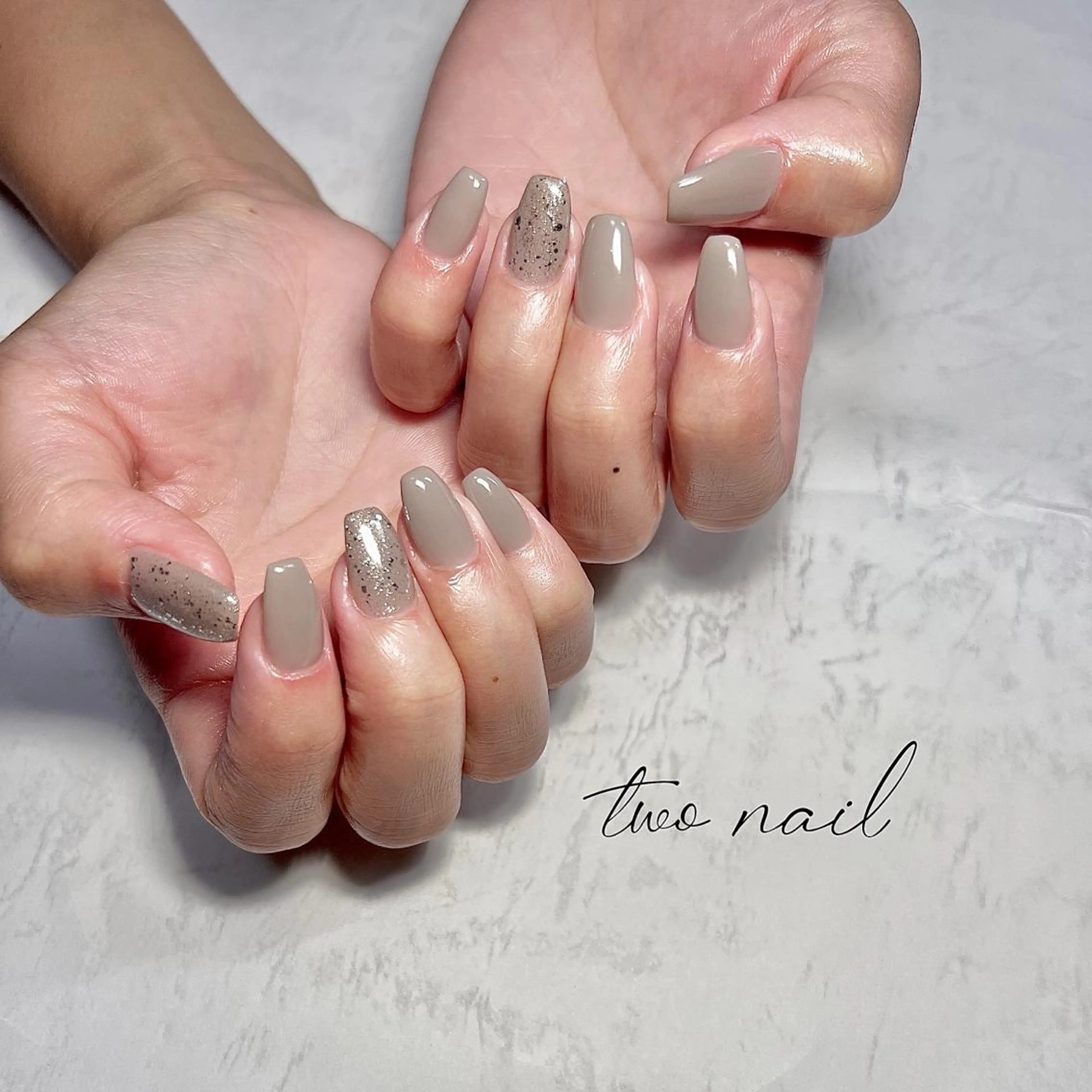 ネイル アートネイル フットネイル ハート ニュアンスネイル ホワイト ハンドネイル two nailのネイルデザイン