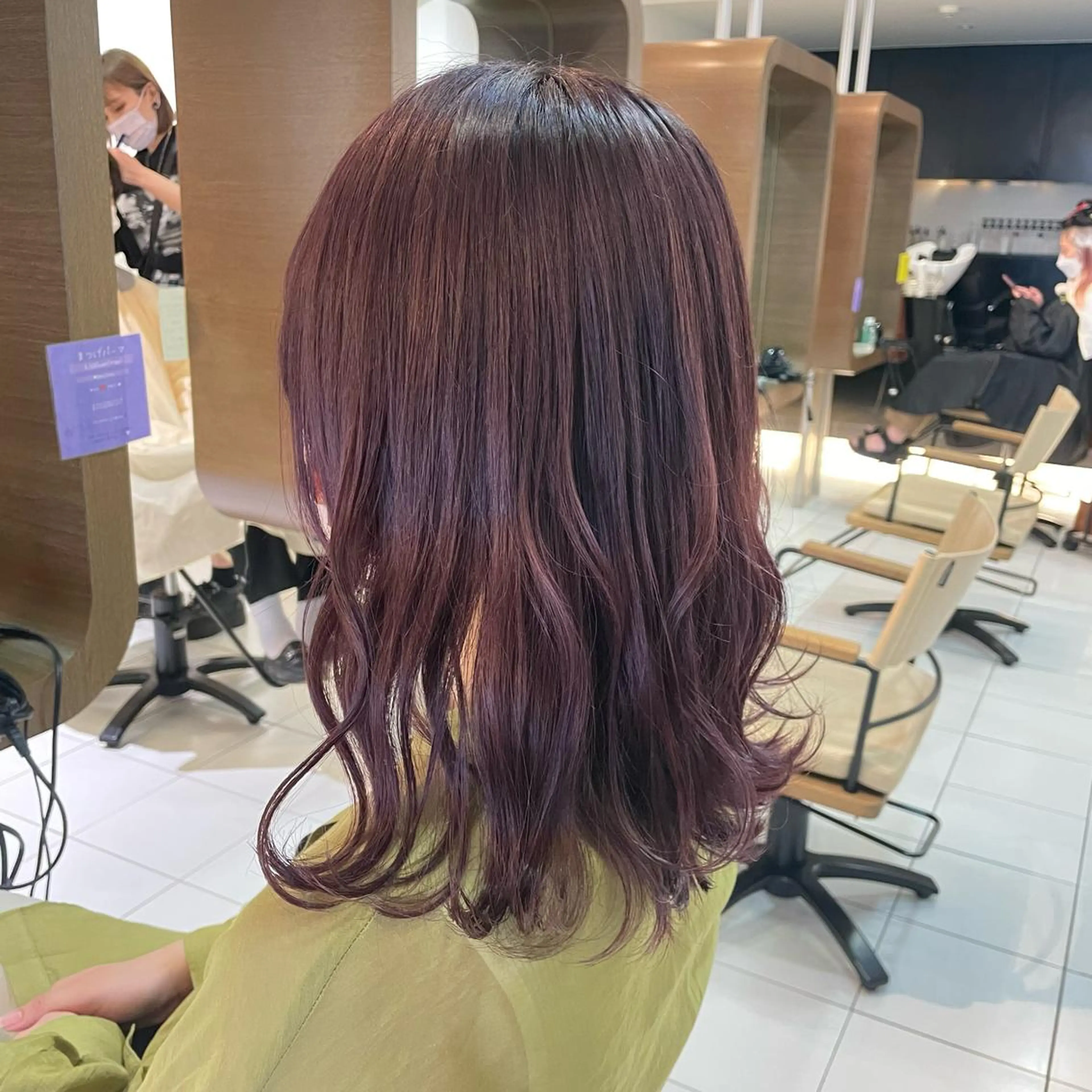 ミディアム カラー ブラウンカラー レッドカラー レッドブラウン 透明感カラー/ 寺田千雅子のヘアスタイル