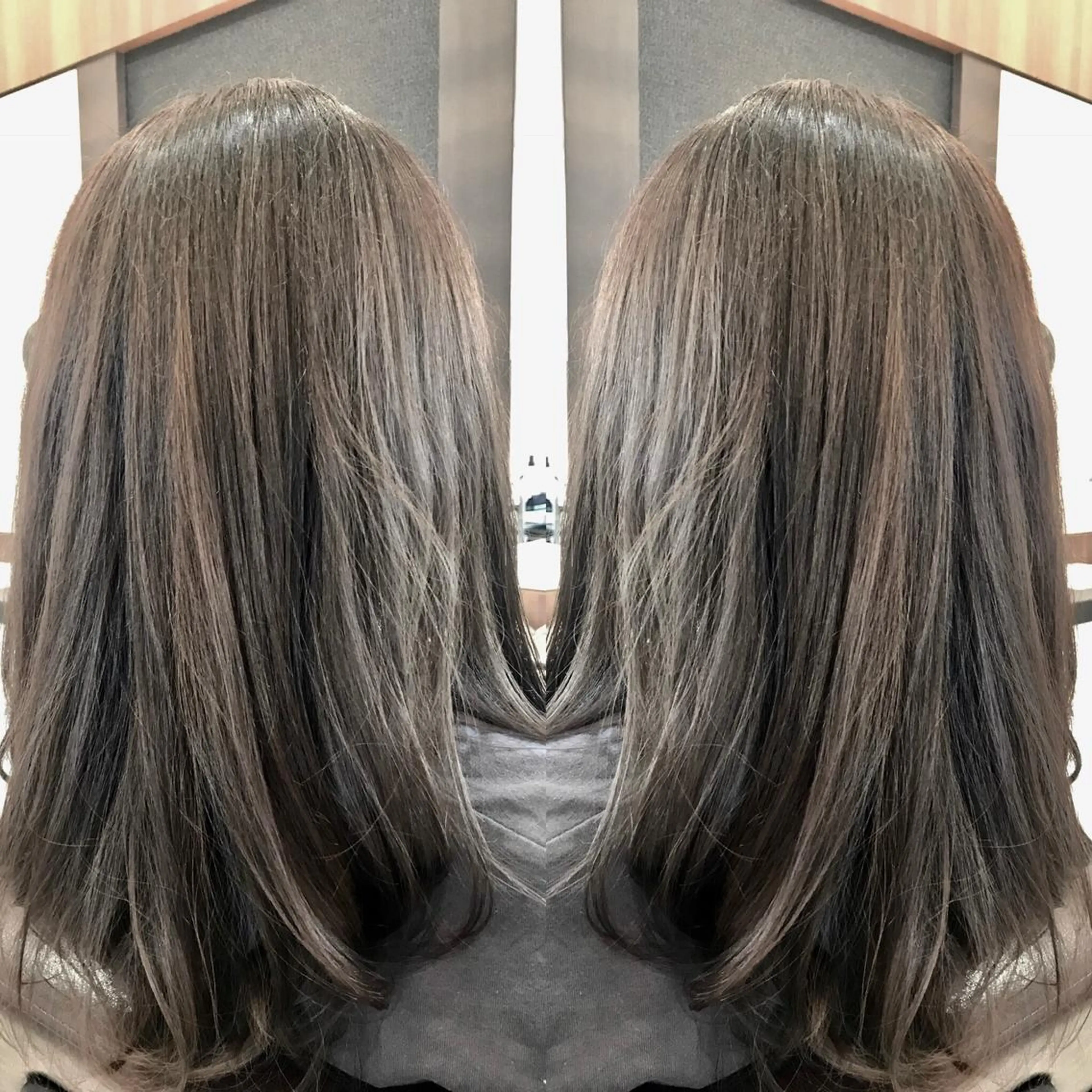 セミロング カラー 柿沼  洸太のヘアスタイル