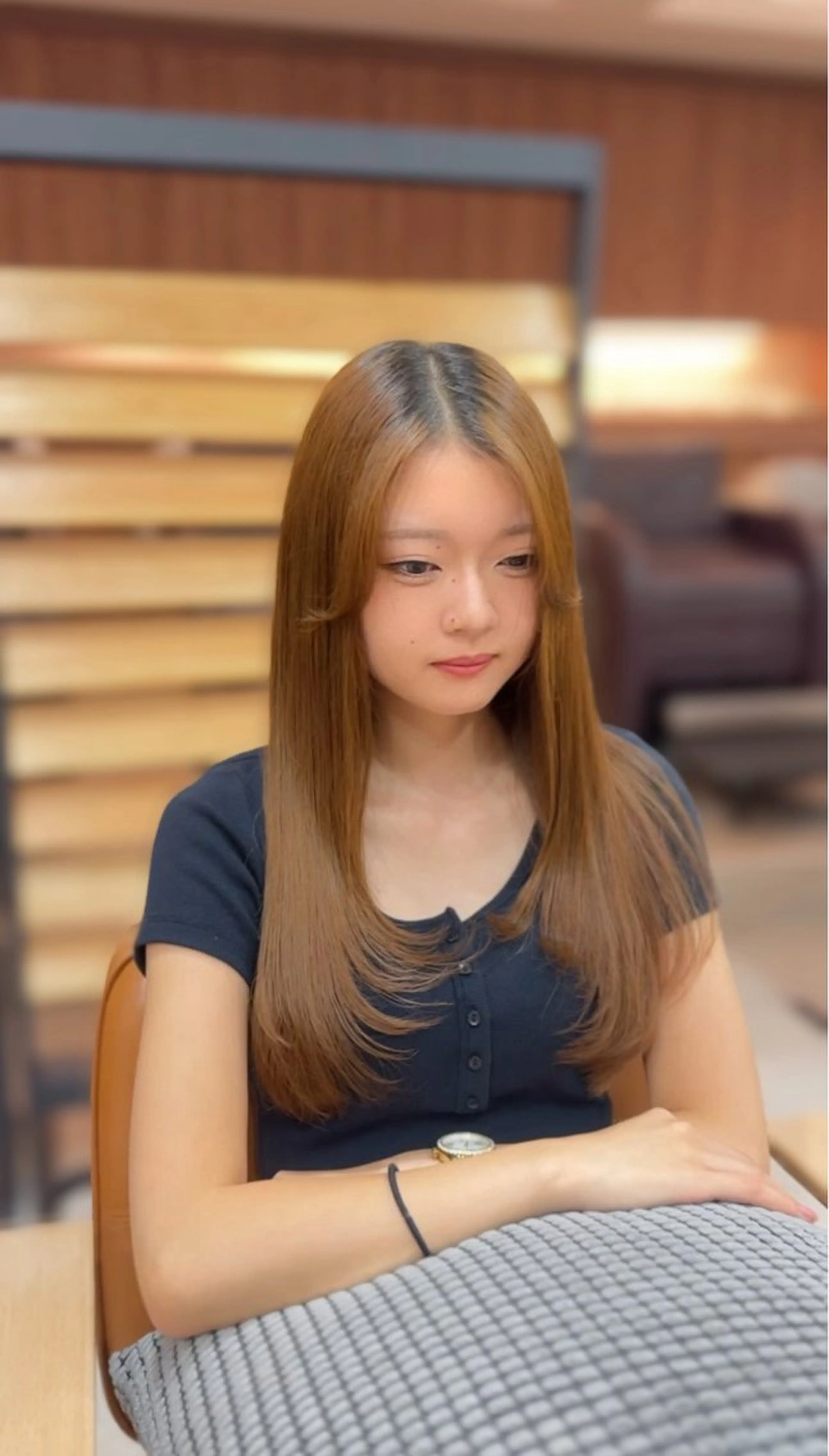 ロング カラー カット ヘアカラー トリートメント honoka/レイヤ ー/艶感カラー/韓国のヘアスタイル