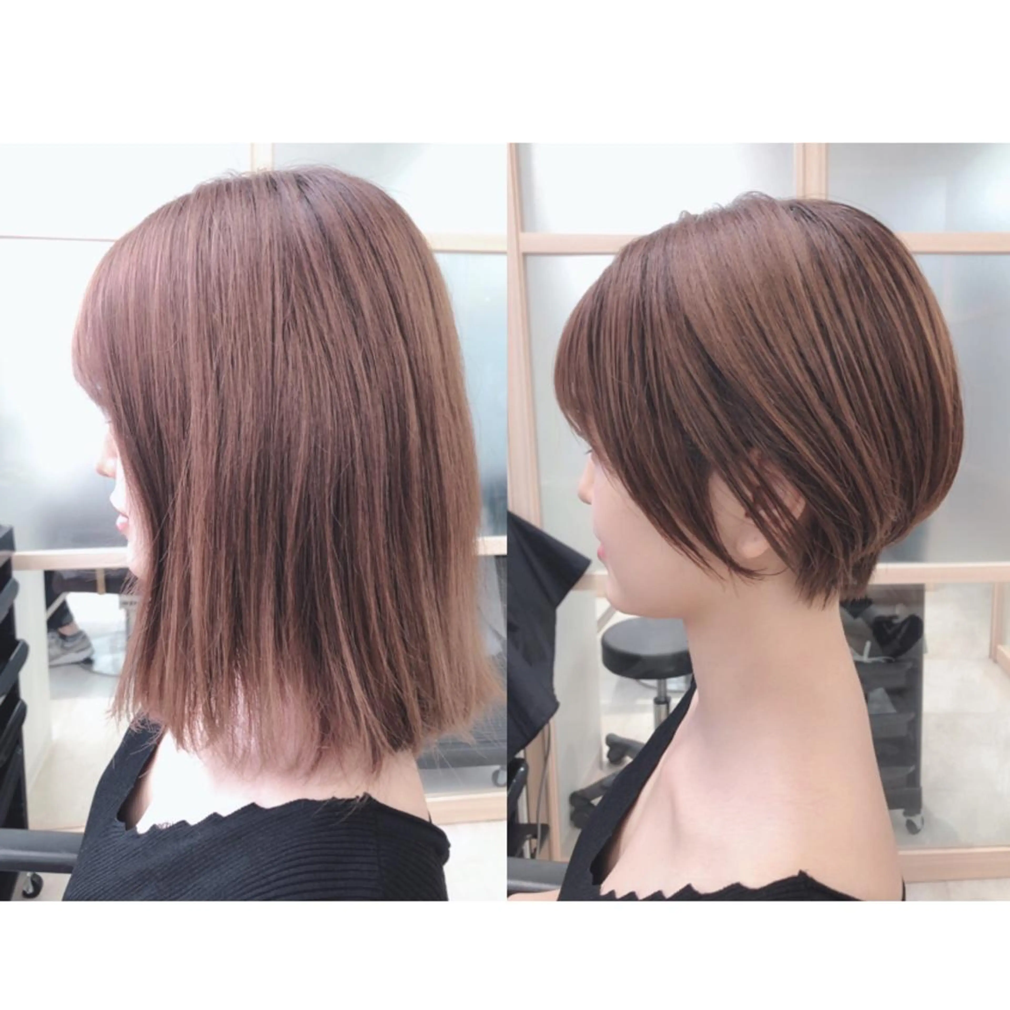 ショート カット ヘアカラー トリートメント 透明感カラー 山中のヘアスタイル