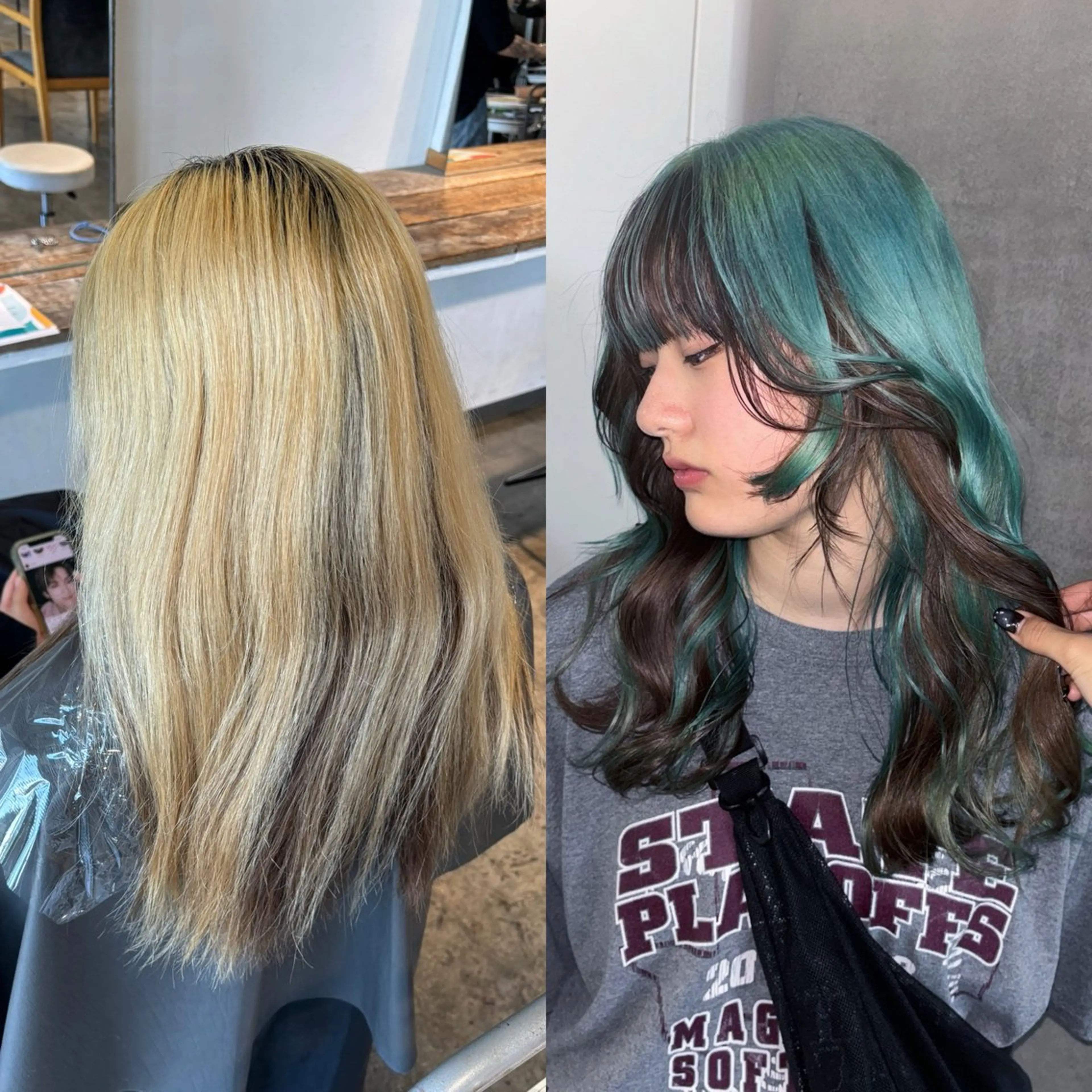 セミロング カラー 💫miyu💫デザ インカラー/アレンジのヘアスタイル