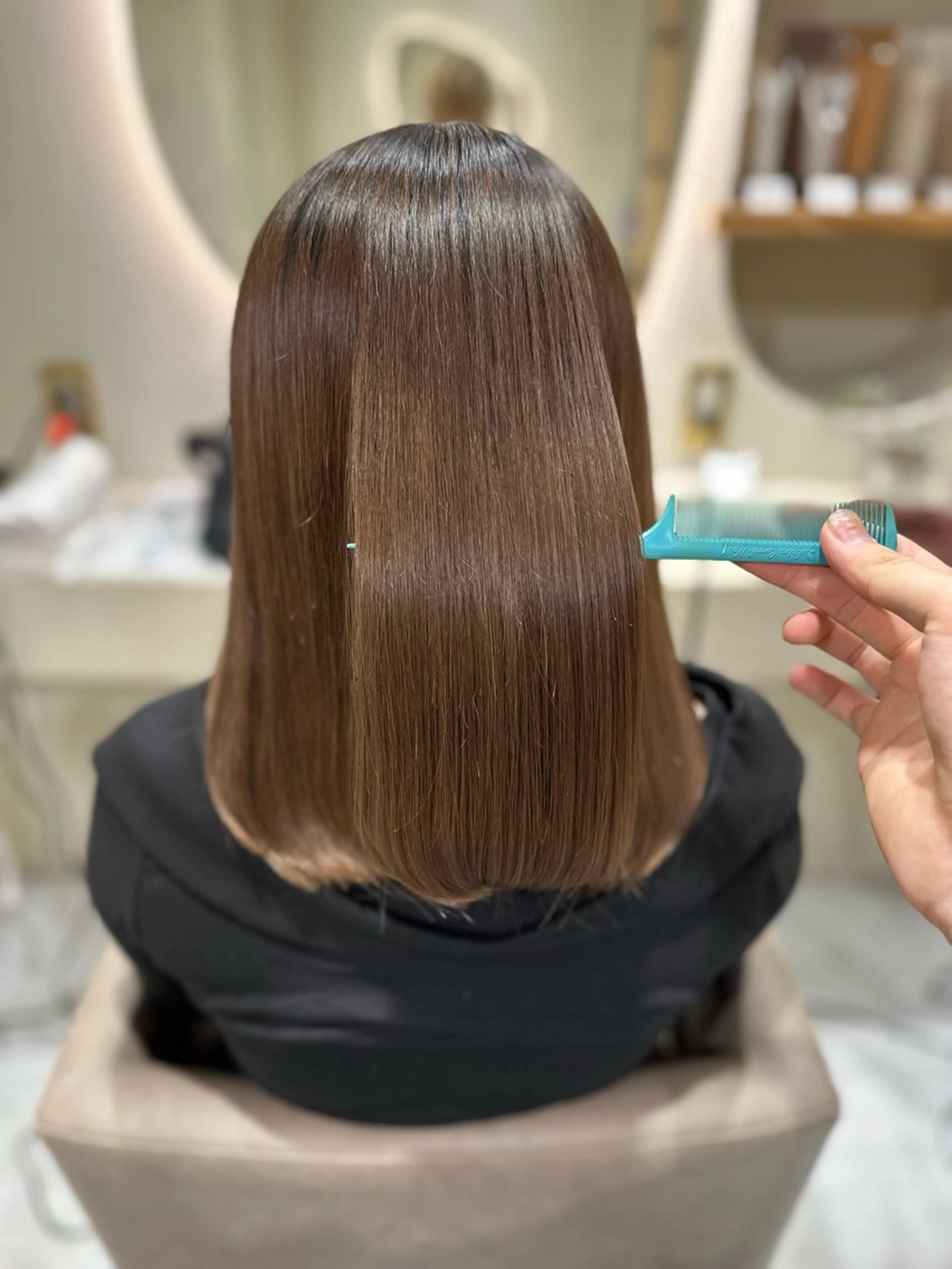 ミディアム トリートメント 上野 秀のヘアスタイル