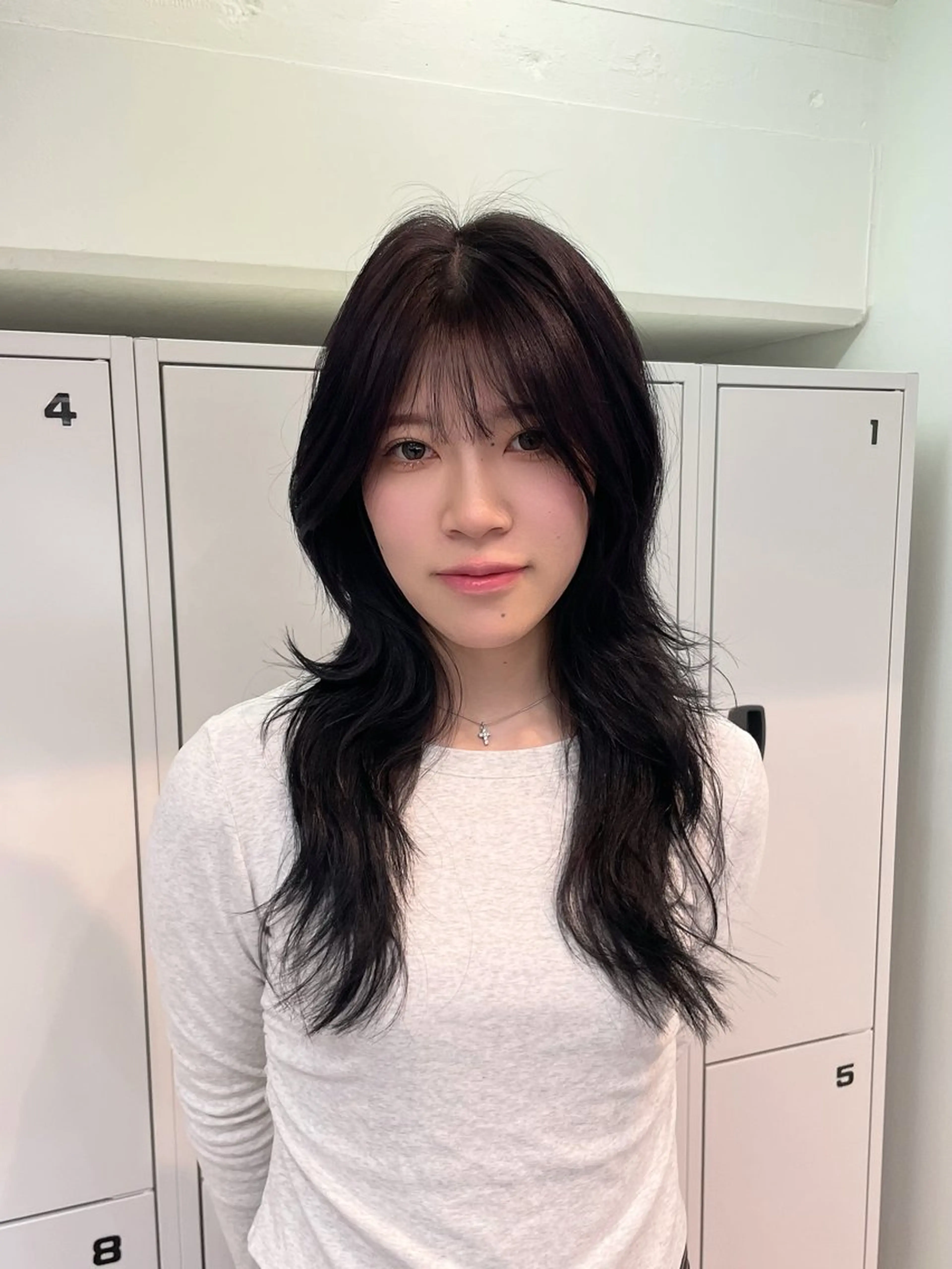 ロング ハッシュカット カット yu-kaハッシュ カット/韓国レイヤーのヘアスタイル