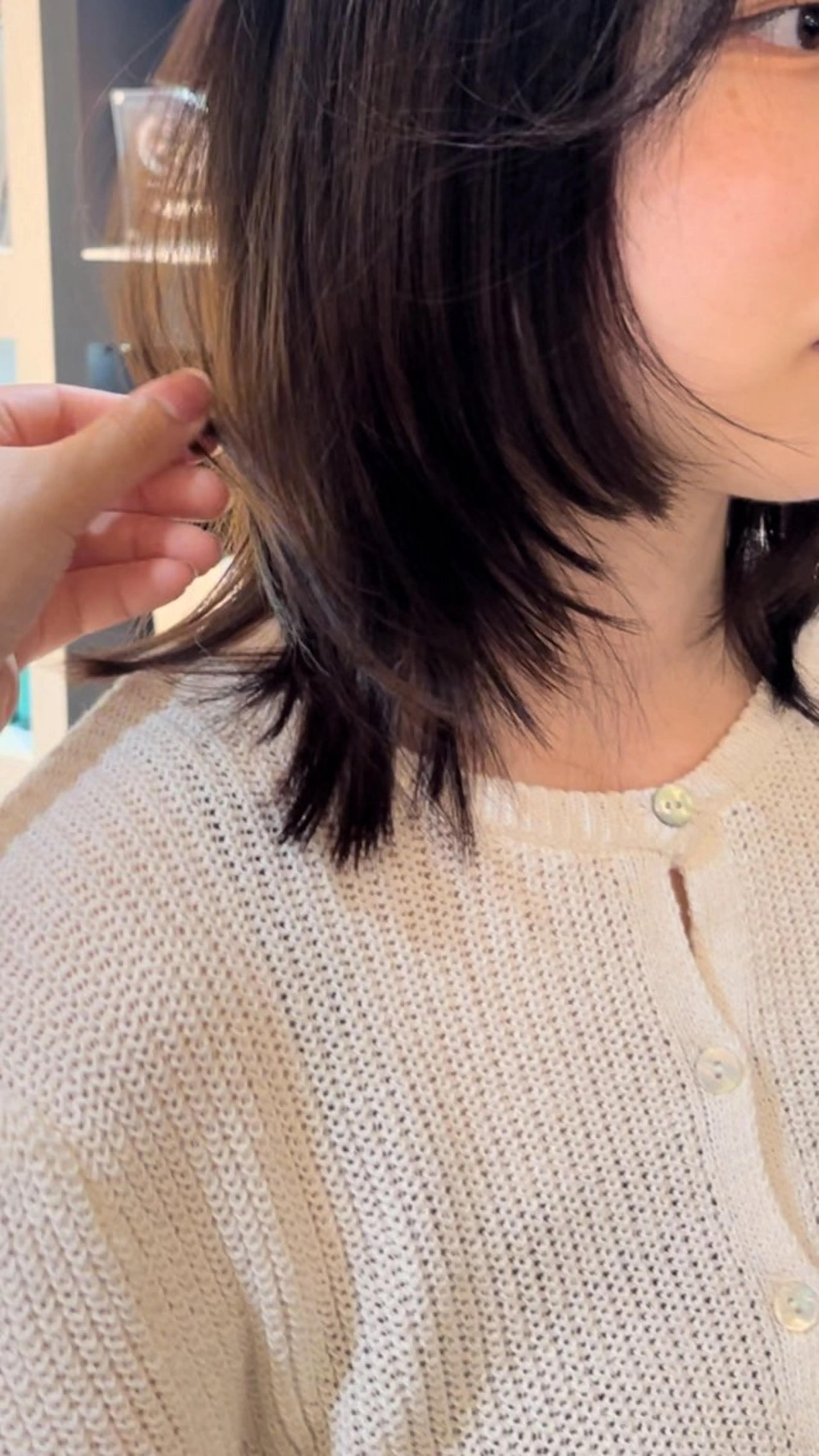 ミディアム 【レイヤーカット】 キサヌキミワのヘアスタイル