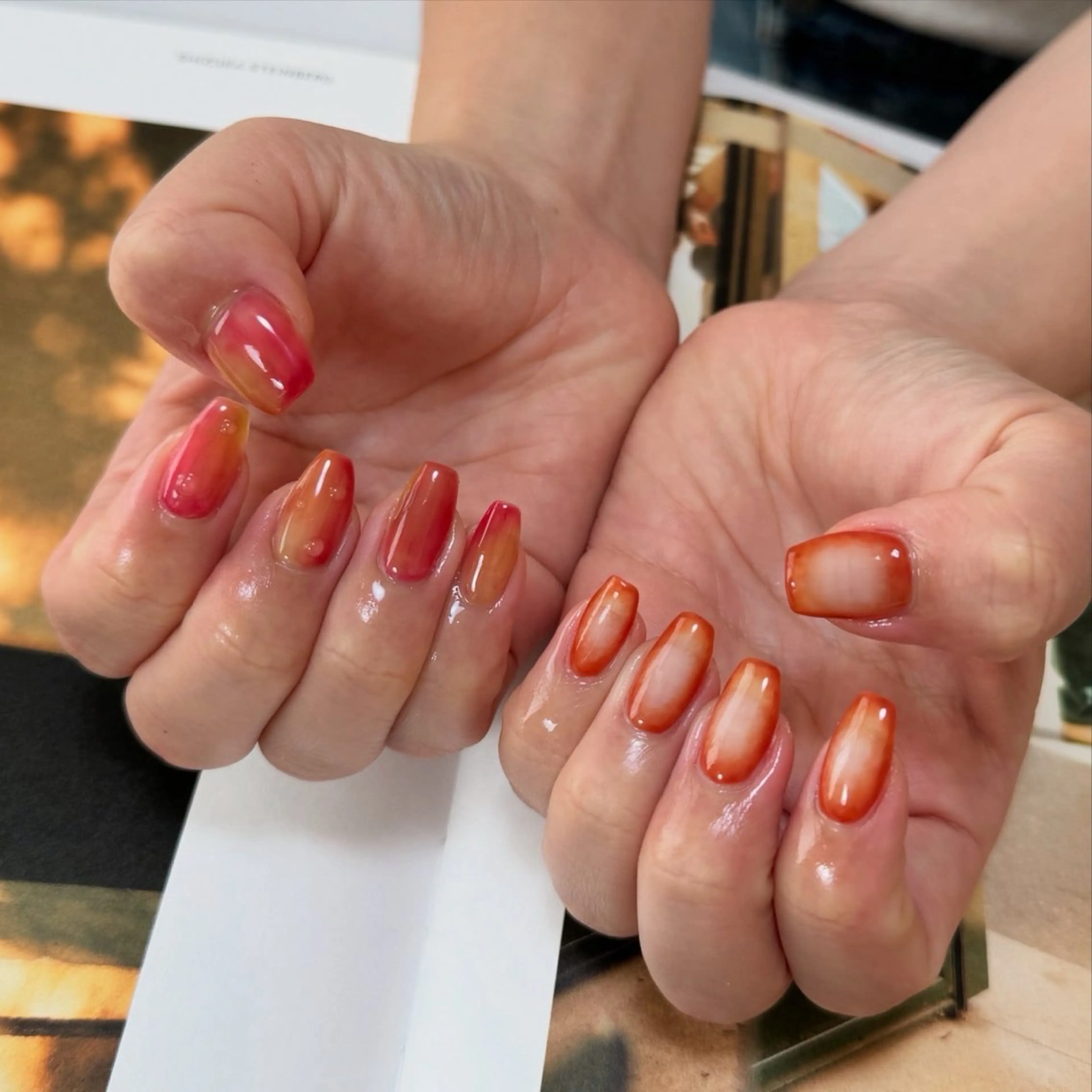 ネイル グラデーション ハンドネイル 白日-hakubi nail-のネイルデザイン