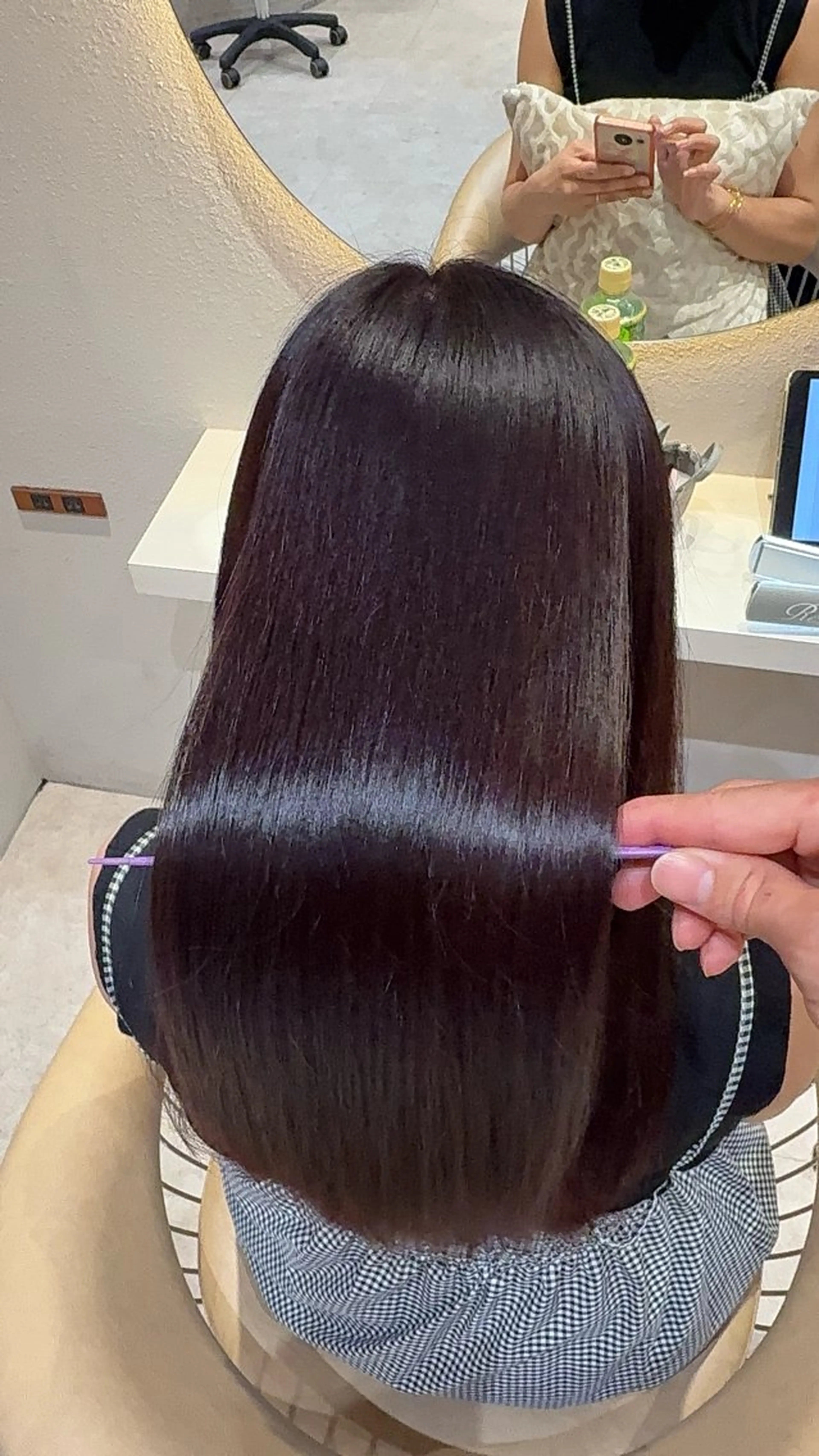 ロング カラー カット ヘアカラー 縮毛矯正 レイヤー❣️縮毛矯 川村利幸のヘアスタイル