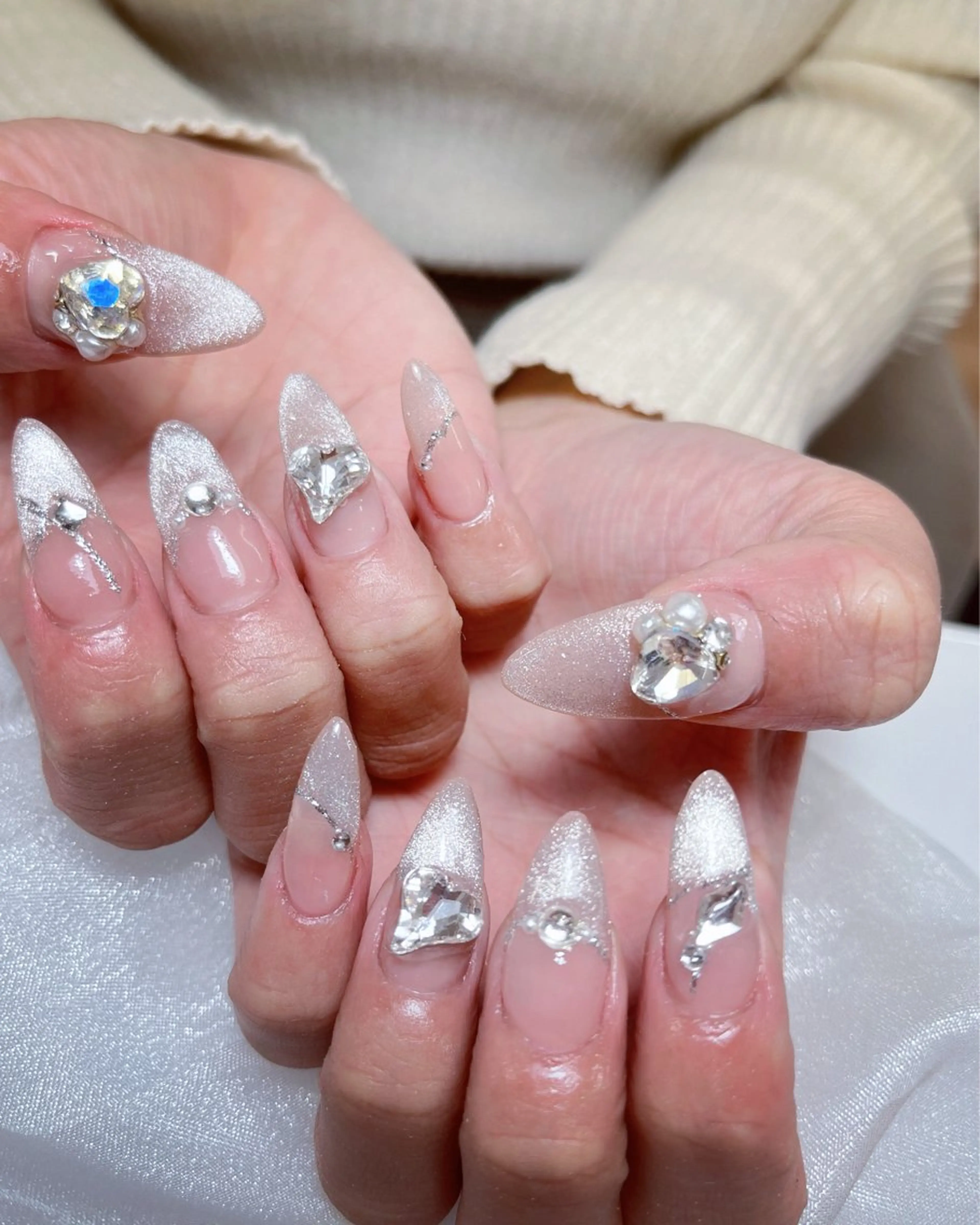 ネイル candy nail 韓国風ワンホンネイルのネイルデザイン