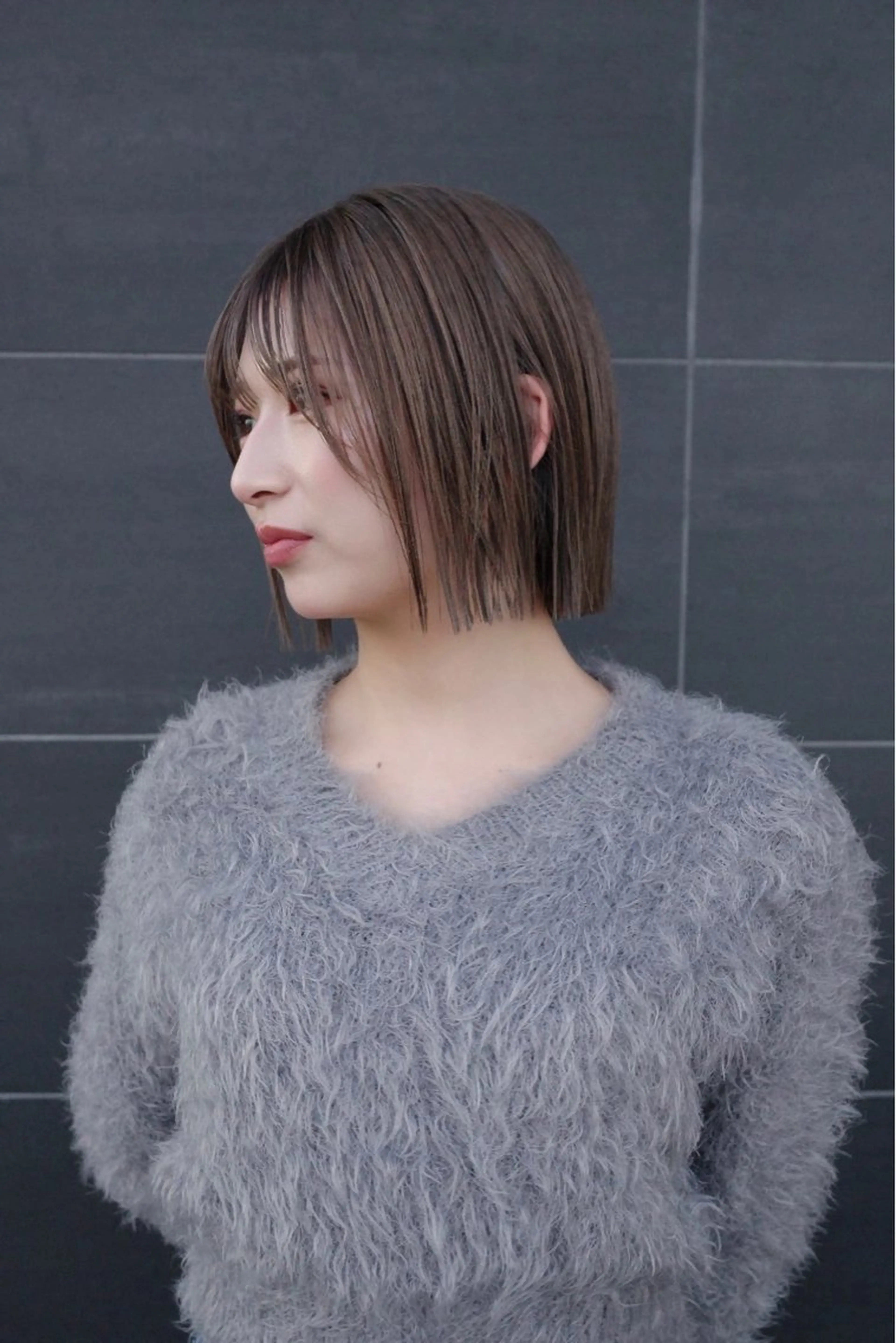 ショート 久屋大通/ 切りっぱなしボブのヘアスタイル