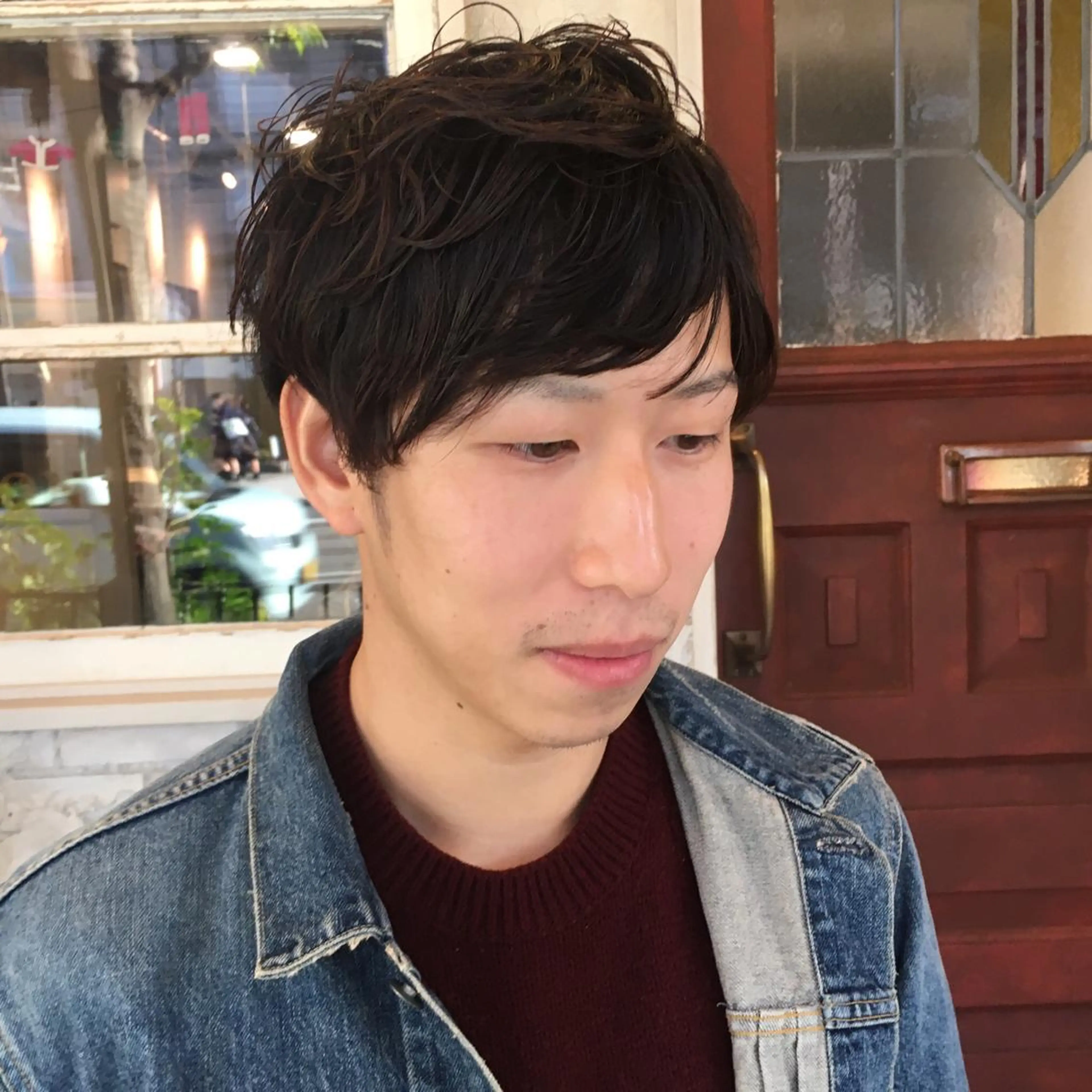 ショート パーマ メンズ メンズパーマ カット KAIBORI ASUKAのヘアスタイル