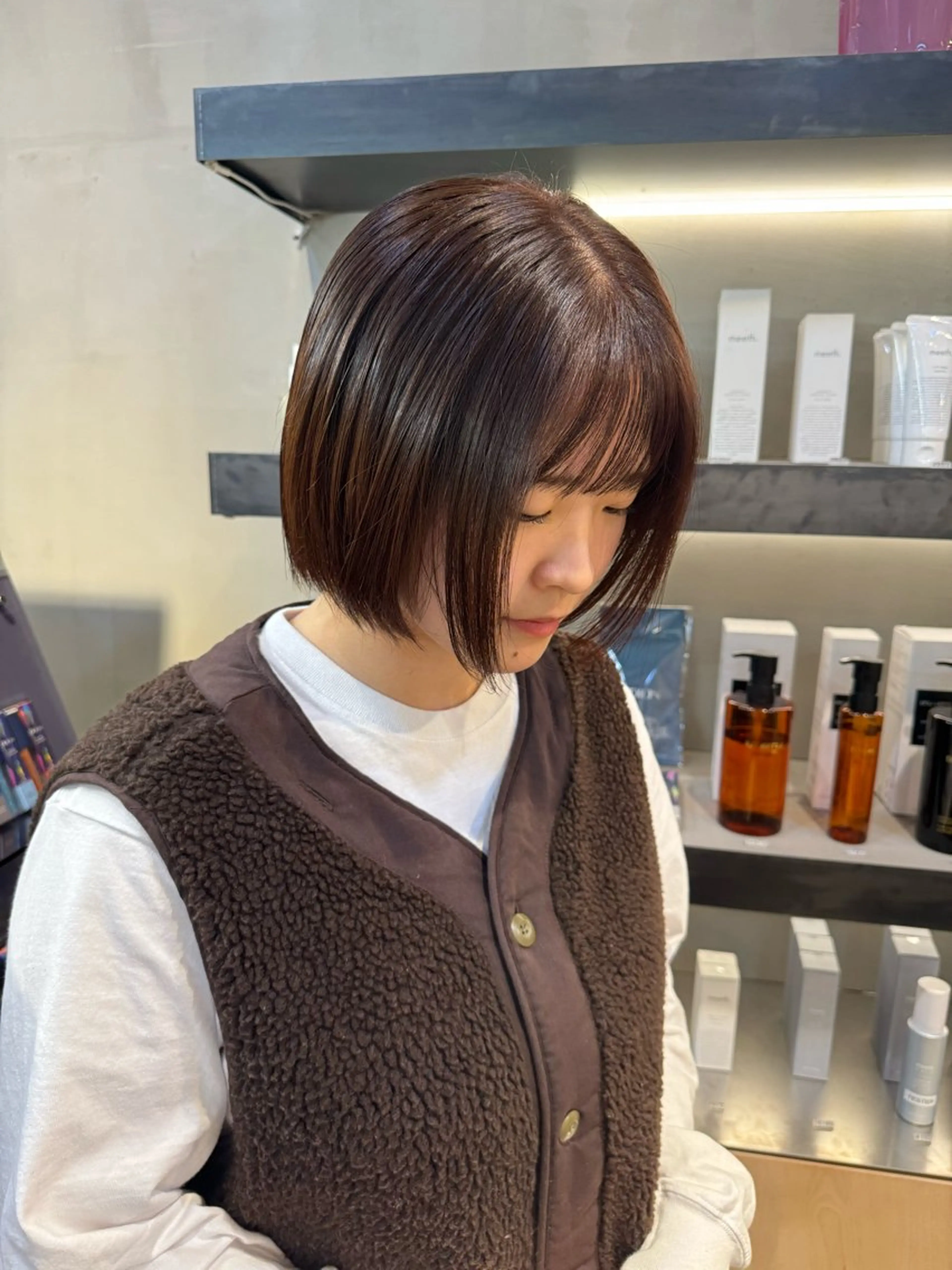 ショート カラー ブラウンカラー 詩音 ／札幌美容師のヘアスタイル