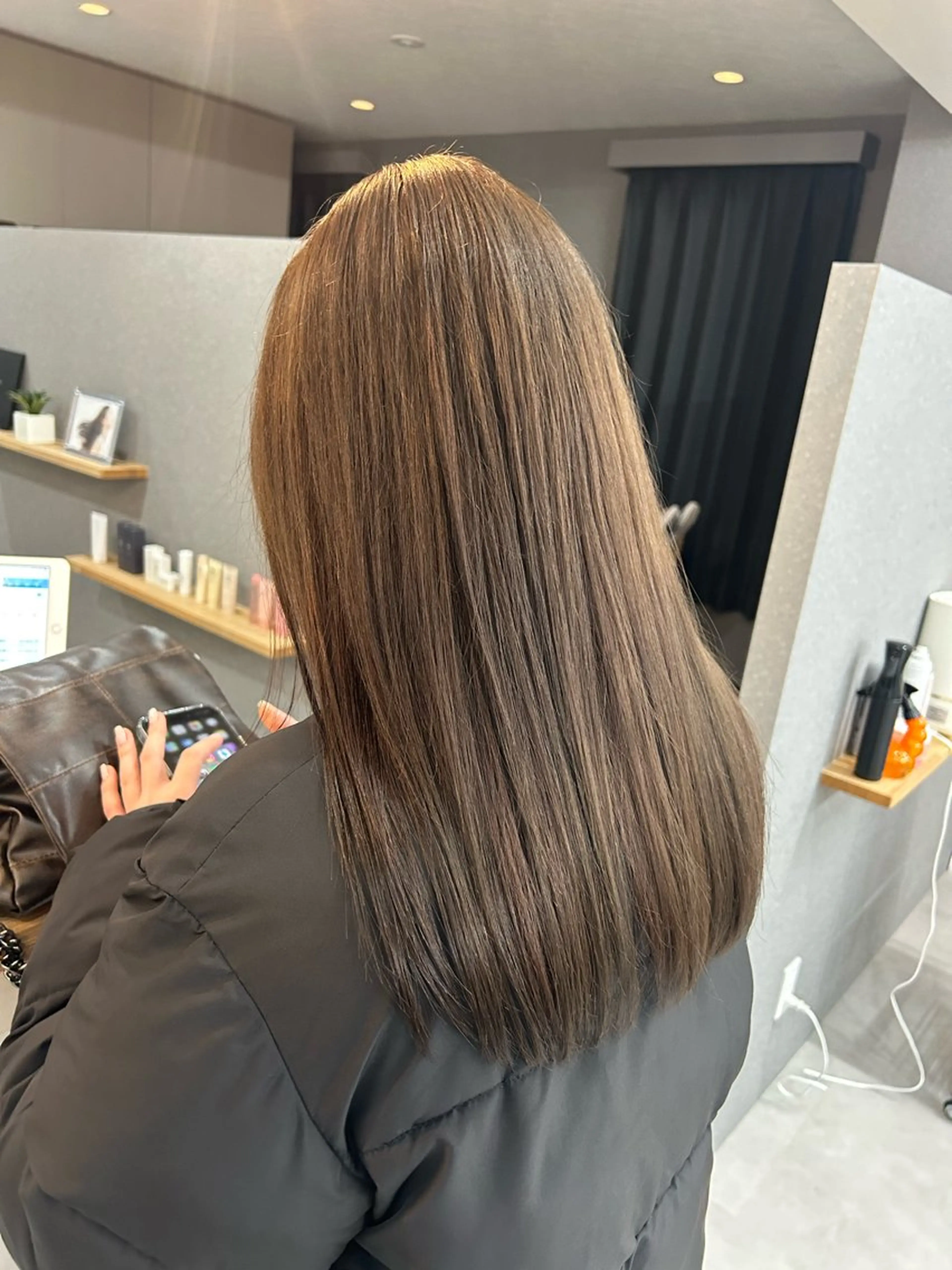 ロング カラー カット ヘアカラー トリートメント 後藤紗英/髪質改善 /オリーブベージュのヘアスタイル