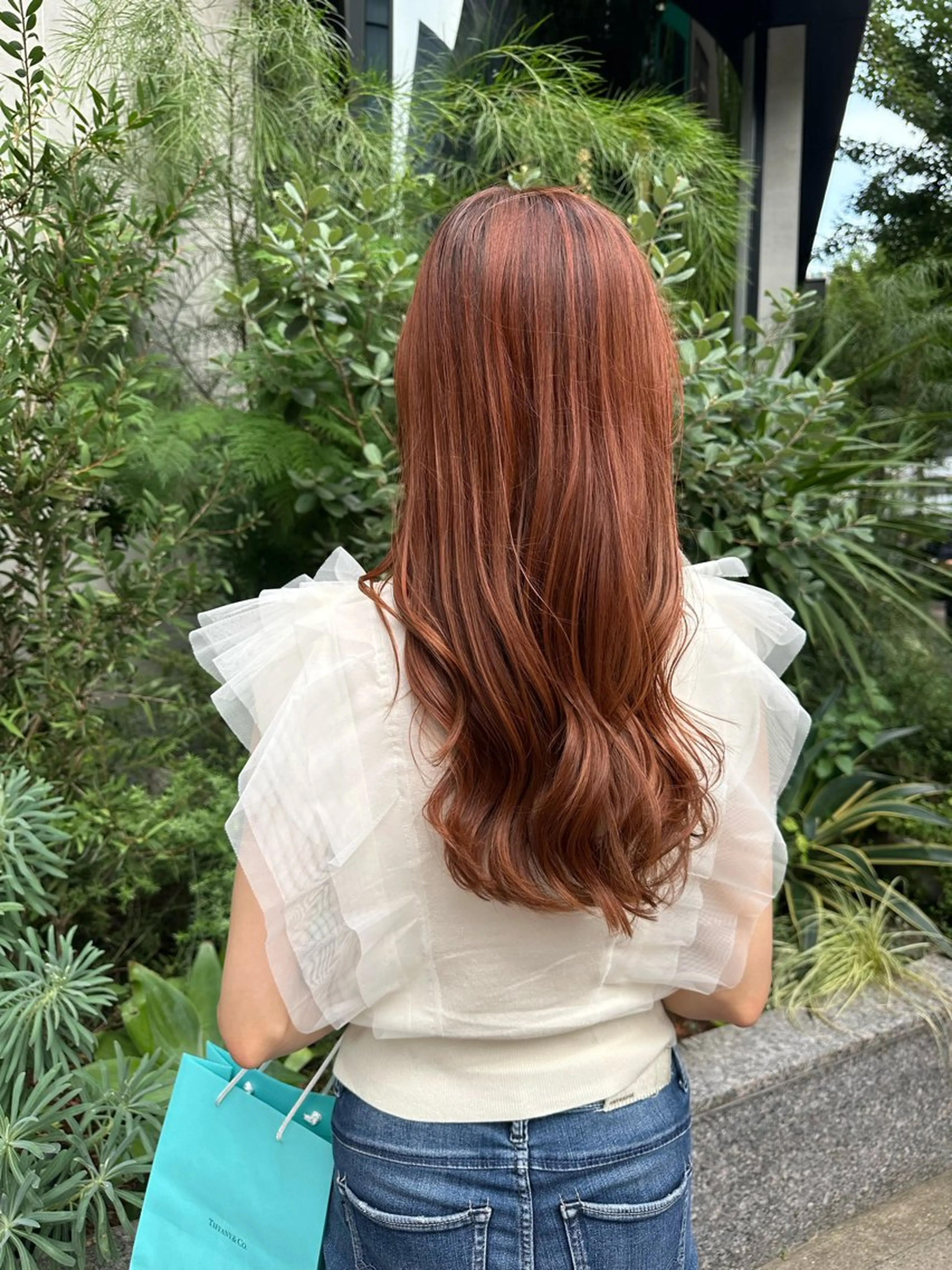 ロング カラー ヘアアレンジ タイトボブ個性派カラ ーAKANEのヘアスタイル