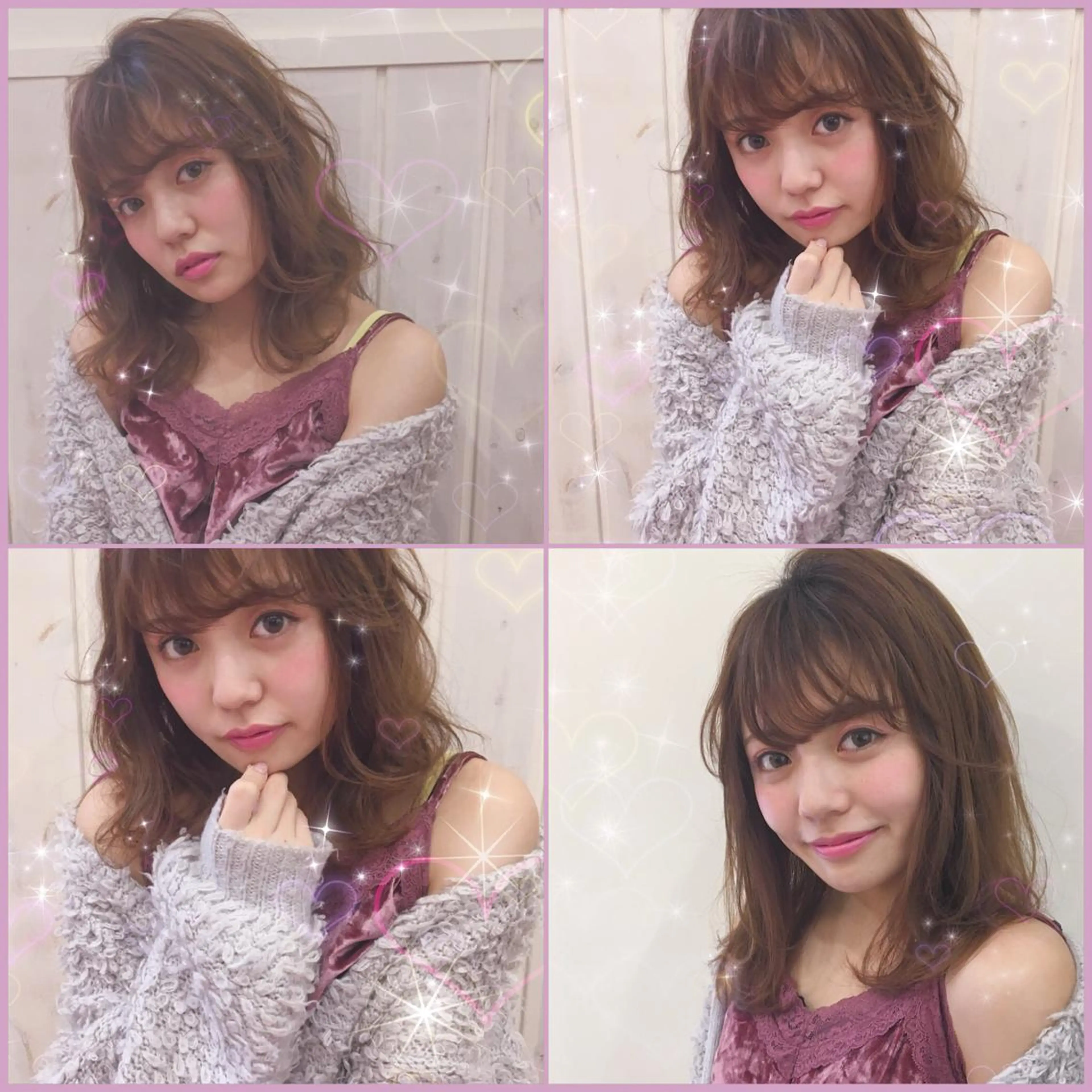 セミロング カラー ヘアアレンジ 代表🎀 ふわモテ愛 され髪🩷yumiのヘアスタイル