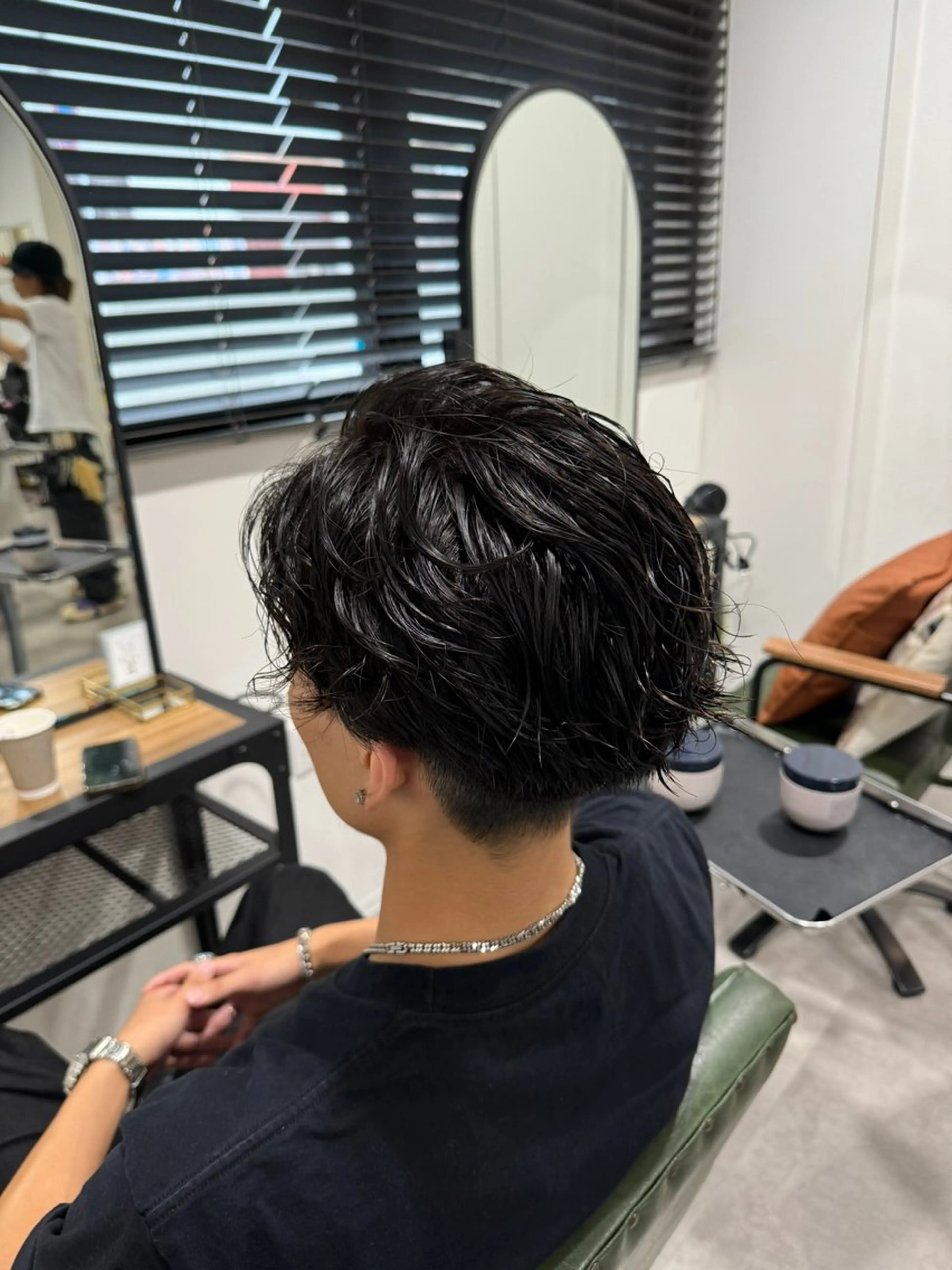 パーマ メンズ カット パーマ 平尾/艶カラー/ アッシュ系/中川誠大のヘアスタイル