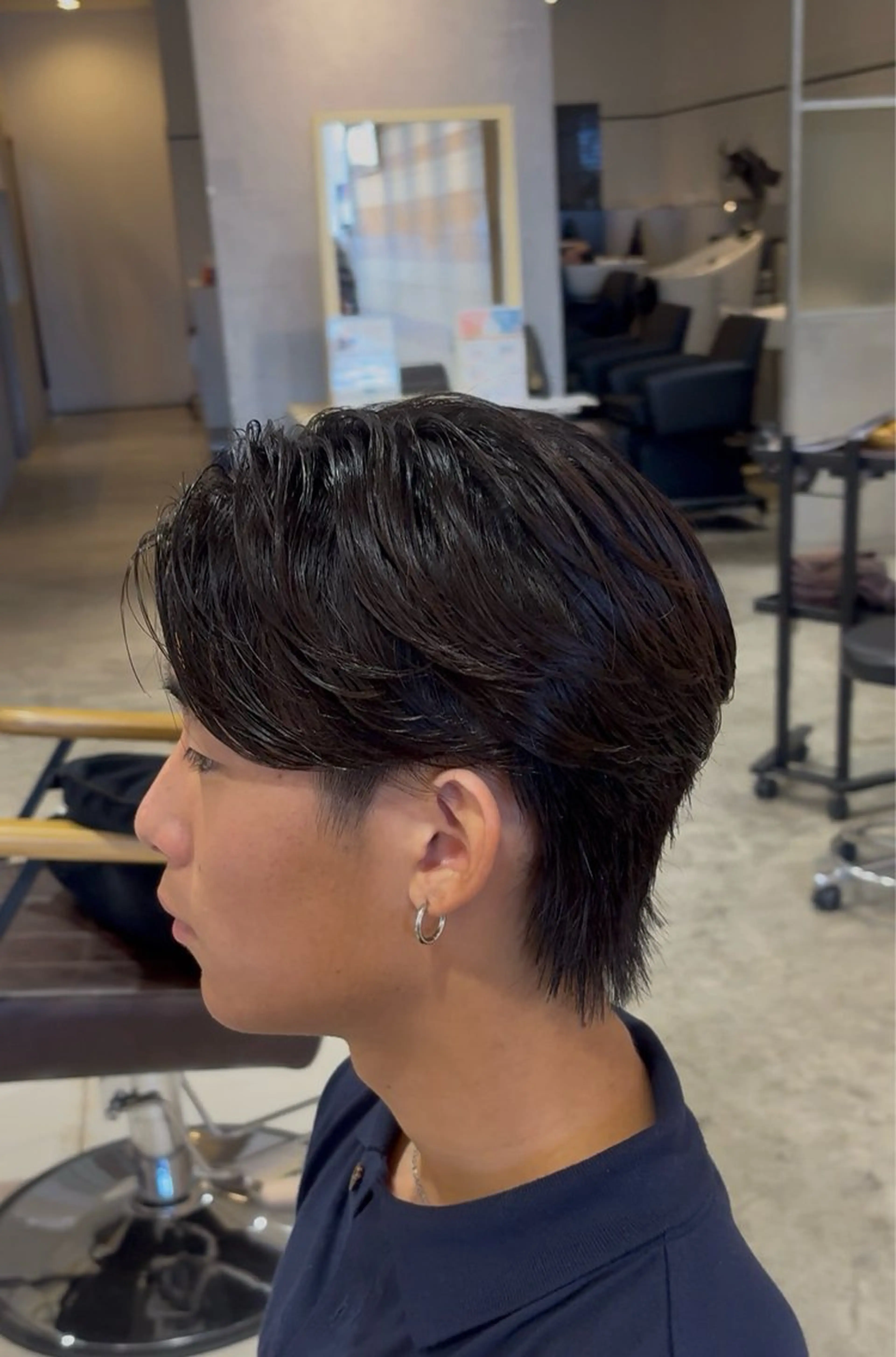 パーマ メンズ センターパート メンズ韓国風 マッシュウルフ マッシュ メンズパーマ カット パーマ メンズ特化✂️阿世賀 隆太のヘアスタイル