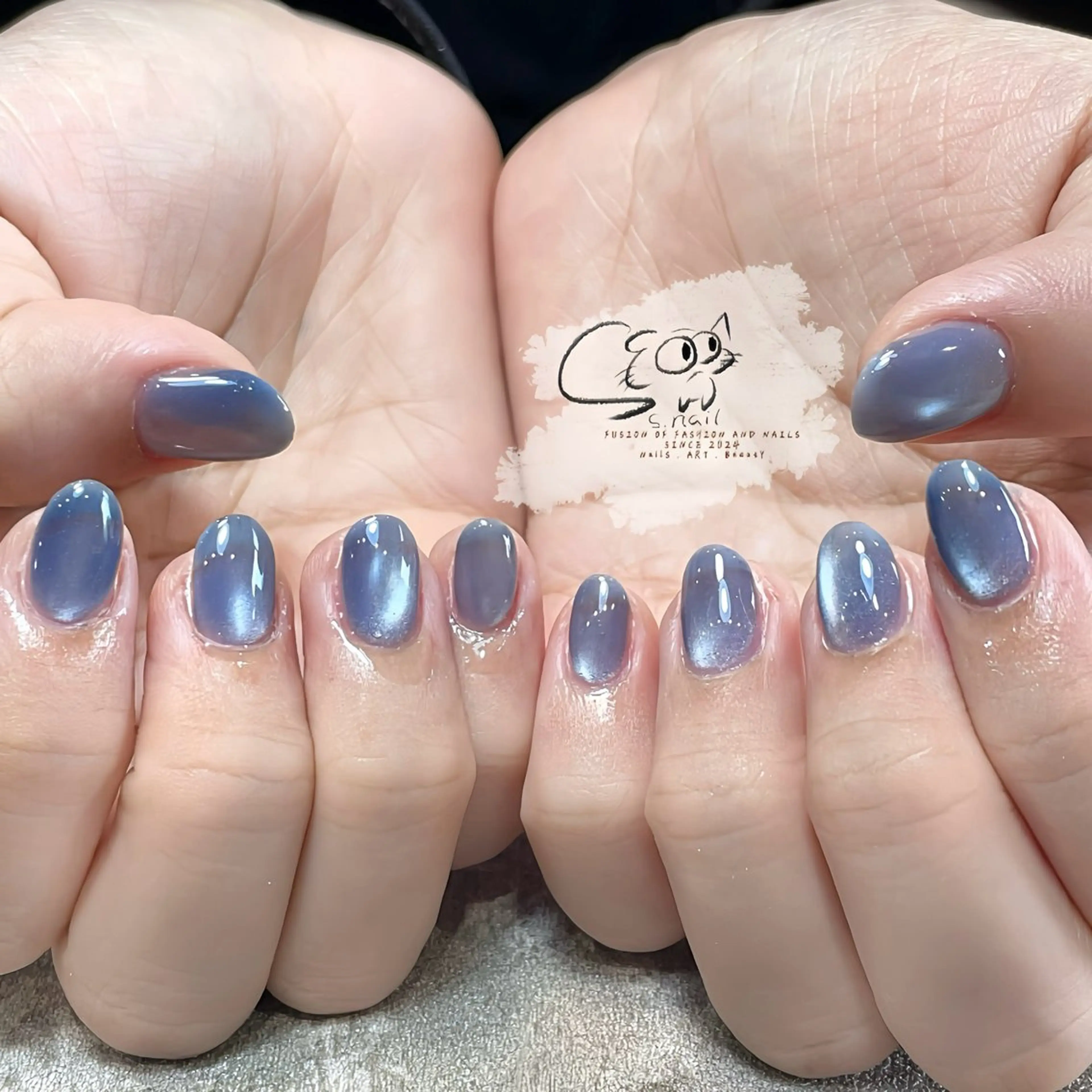 ネイル チークネイル フレンチネイル グラデーション マグネットネイル ワンカラーネイル S.nail _のネイルデザイン