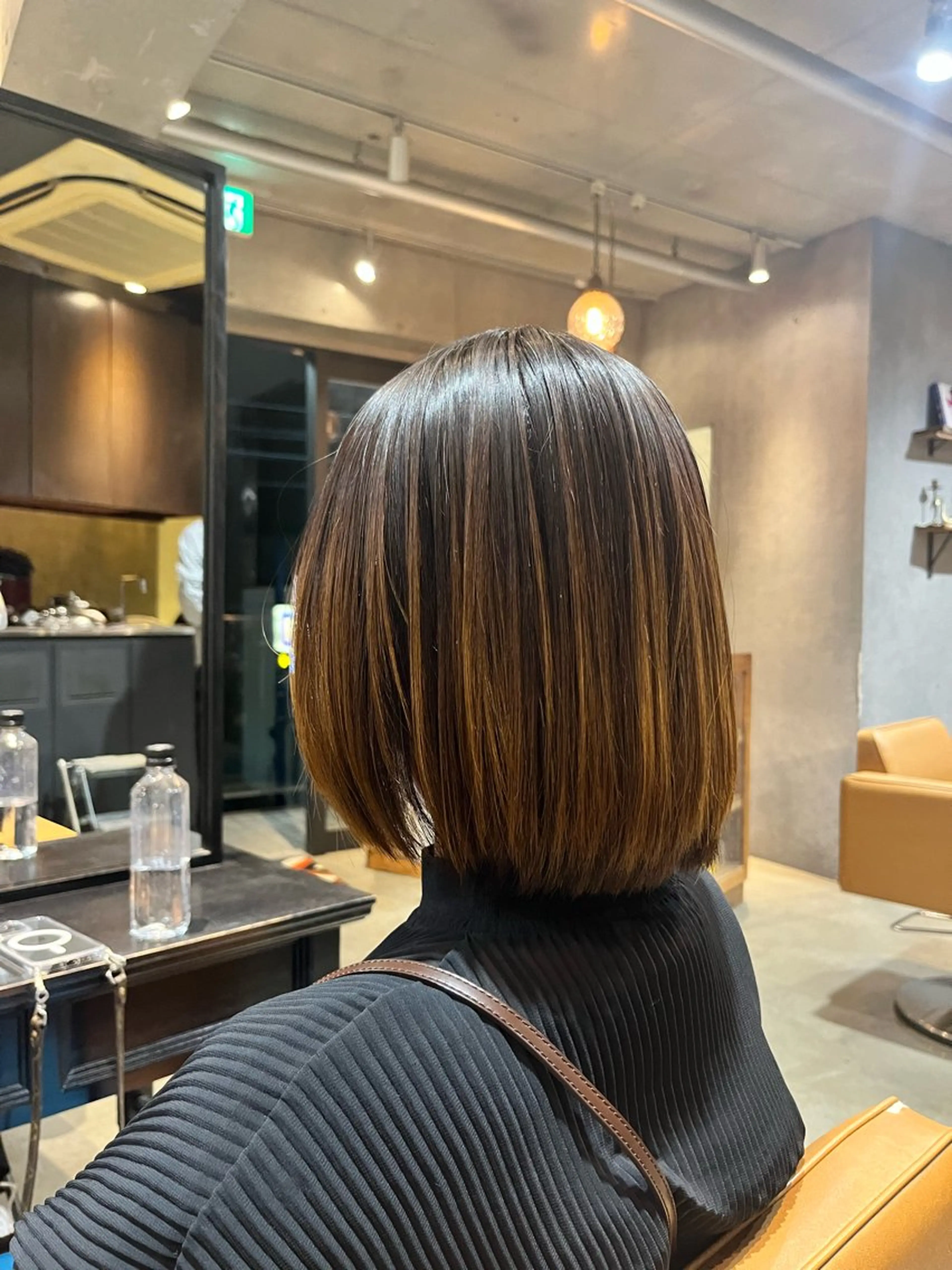 ショート 縮毛矯正 レイヤー/ベージュ mikuのヘアスタイル