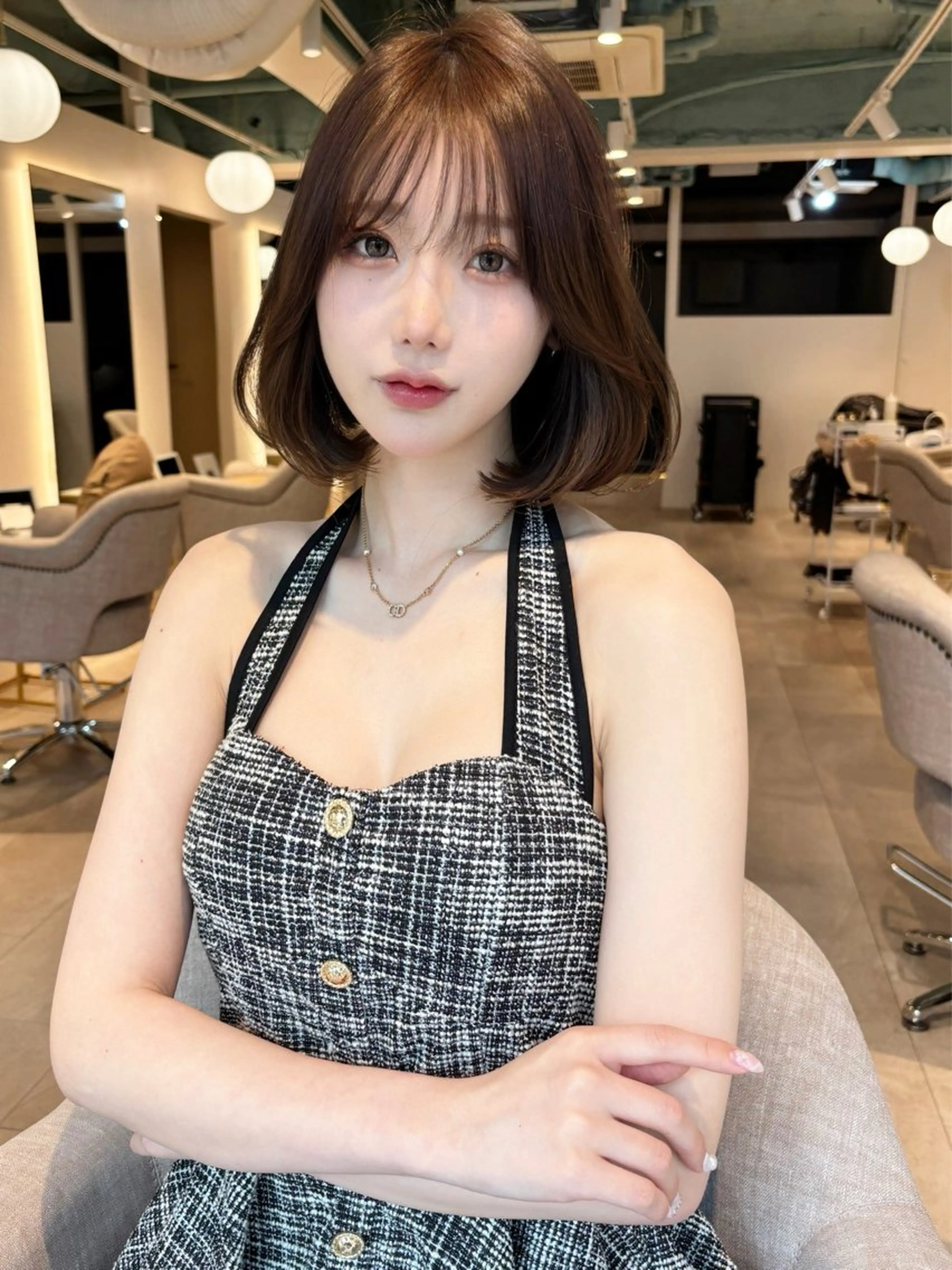 ミディアム レイヤーカット/ 透明感カラー🤍楓のヘアスタイル