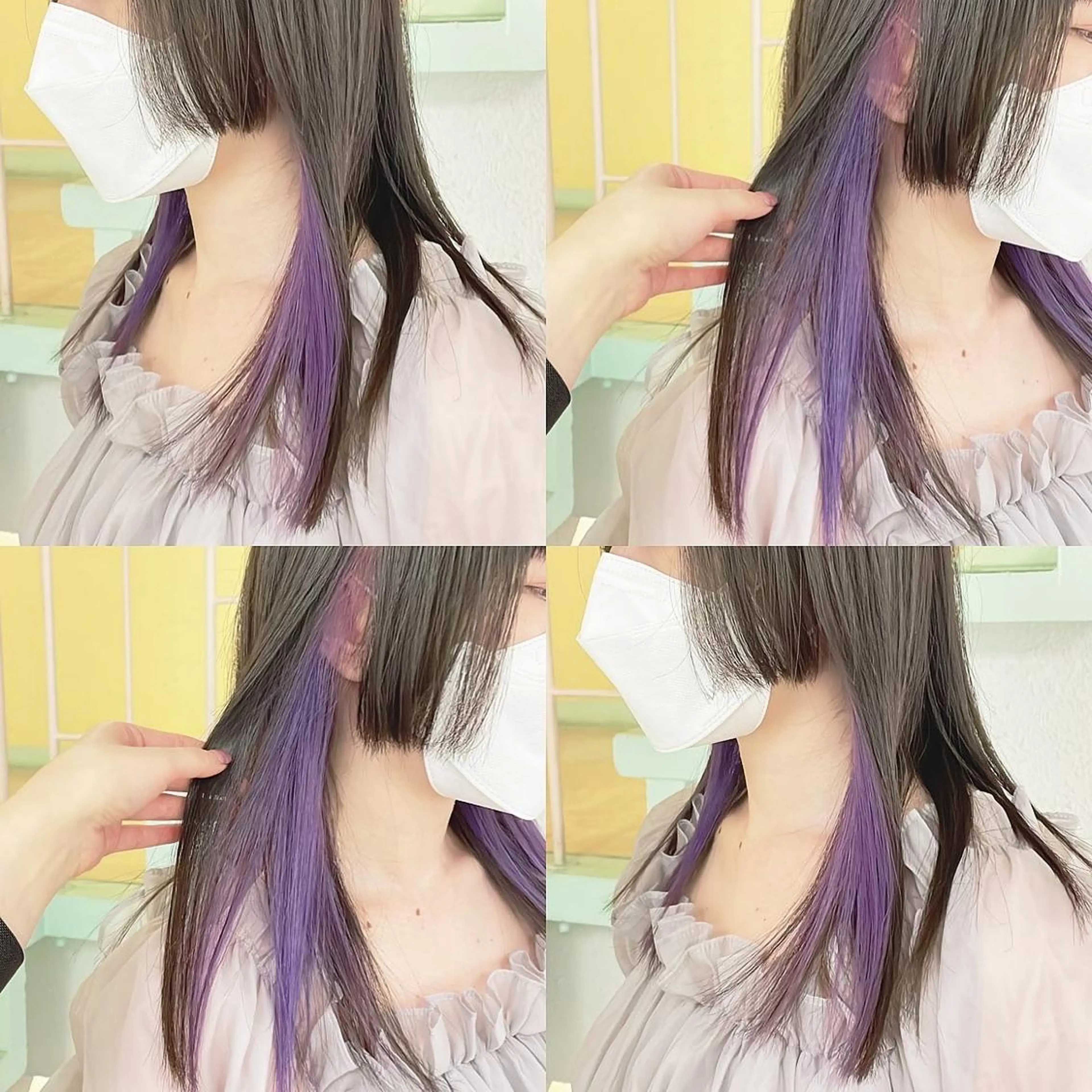 カラー ヘアカラー トリートメント 渋谷:インナーカラー ／🍒エリカ🍒のヘアスタイル