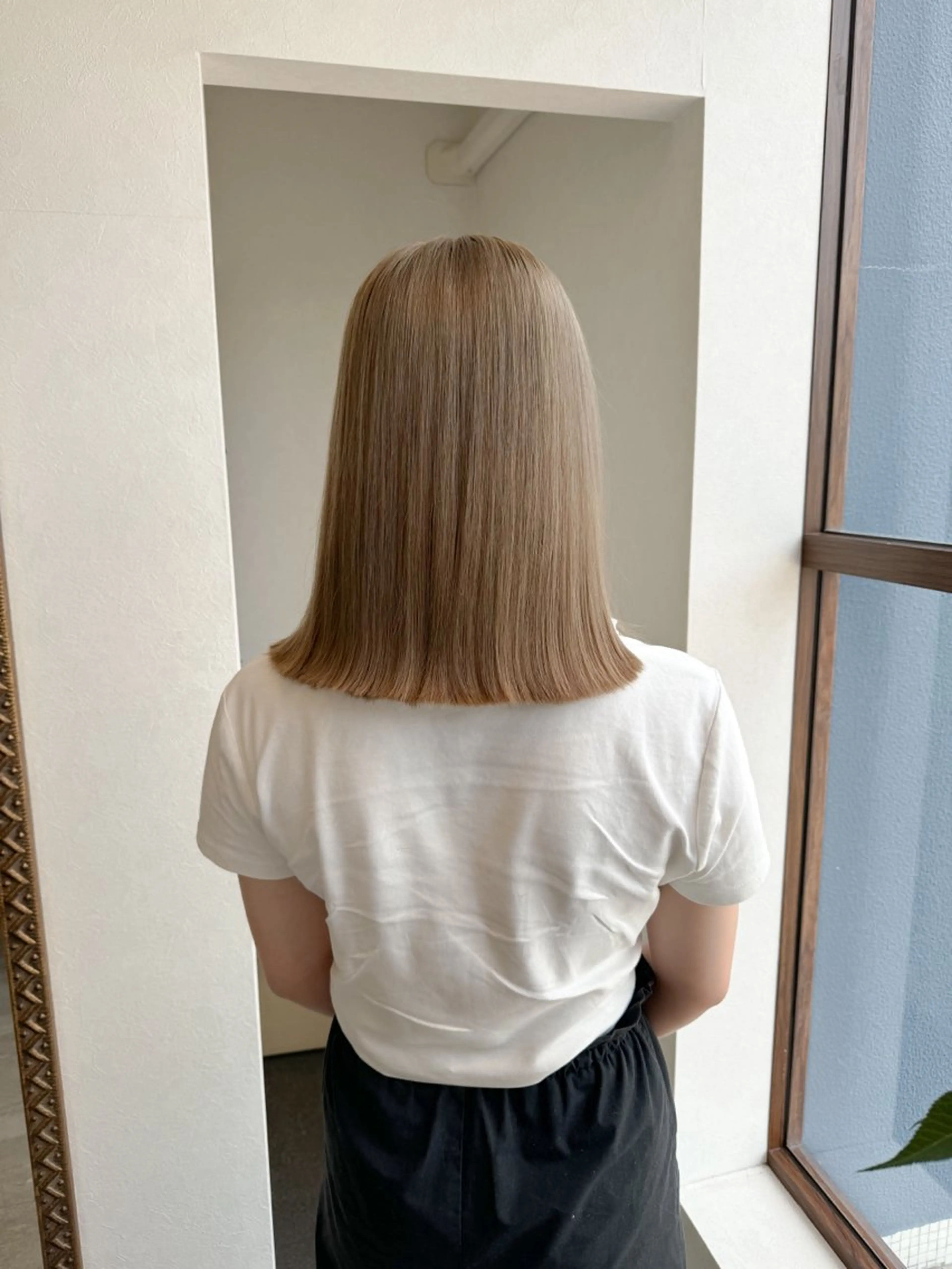 カラー ベージュカラー ブリーチ ヘアカラー ミツキ/ 透明感カラー/セットのヘアスタイル