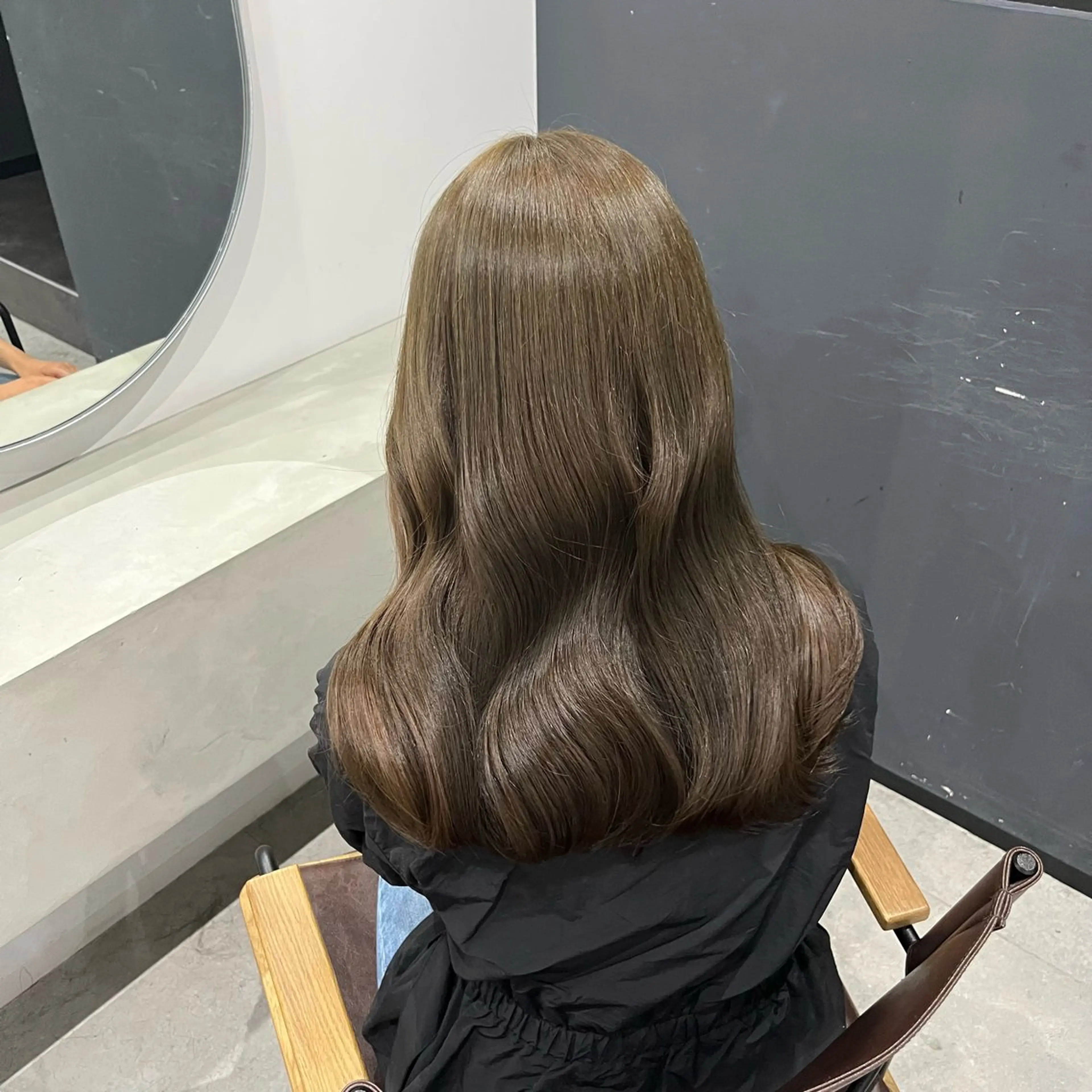 カラー ベージュカラー オリーブベージュ RINA 韓国ヘア/半個室のヘアスタイル