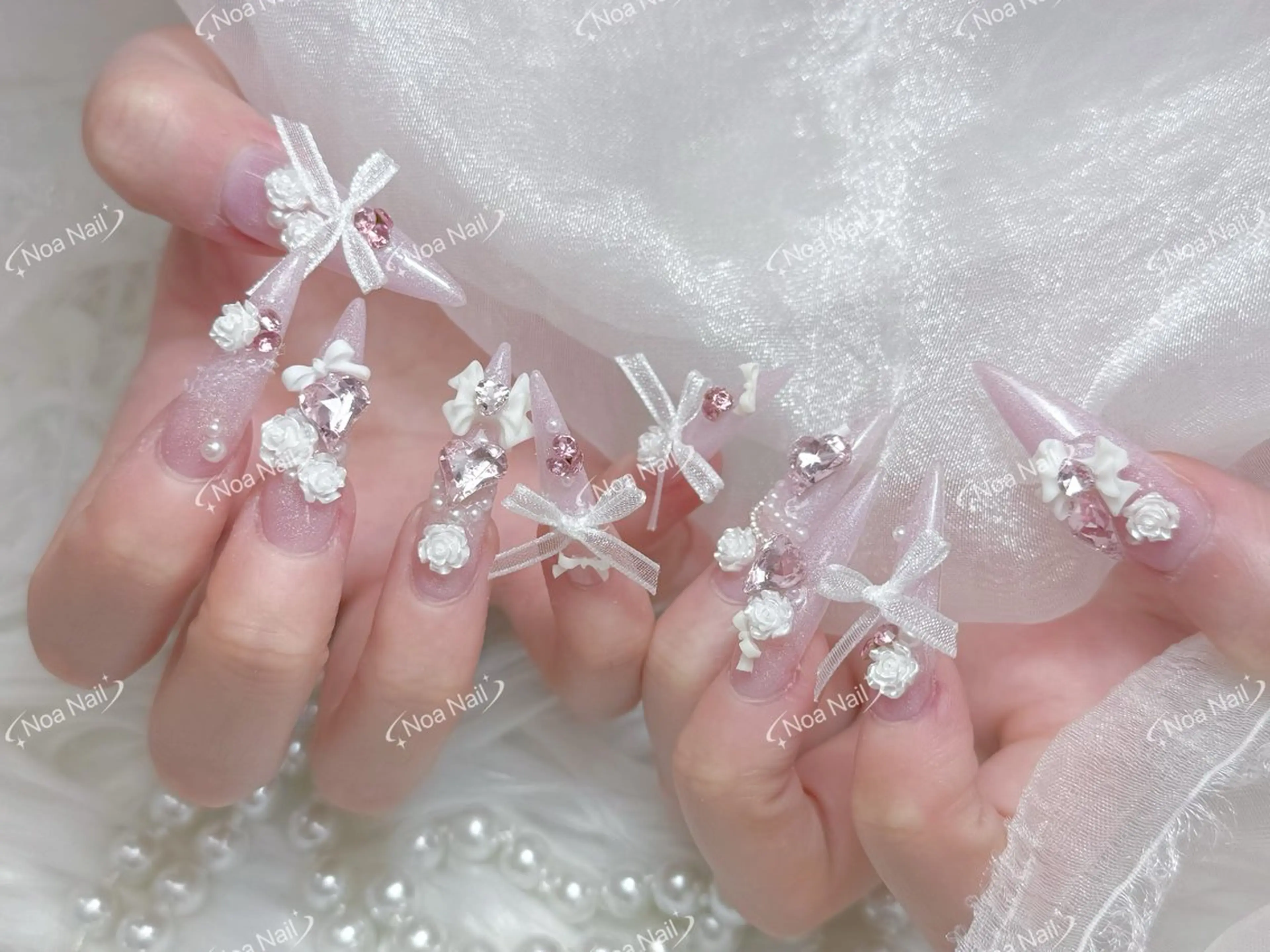 ロング ハンドネイル Noa Nail みつきのネイルデザイン