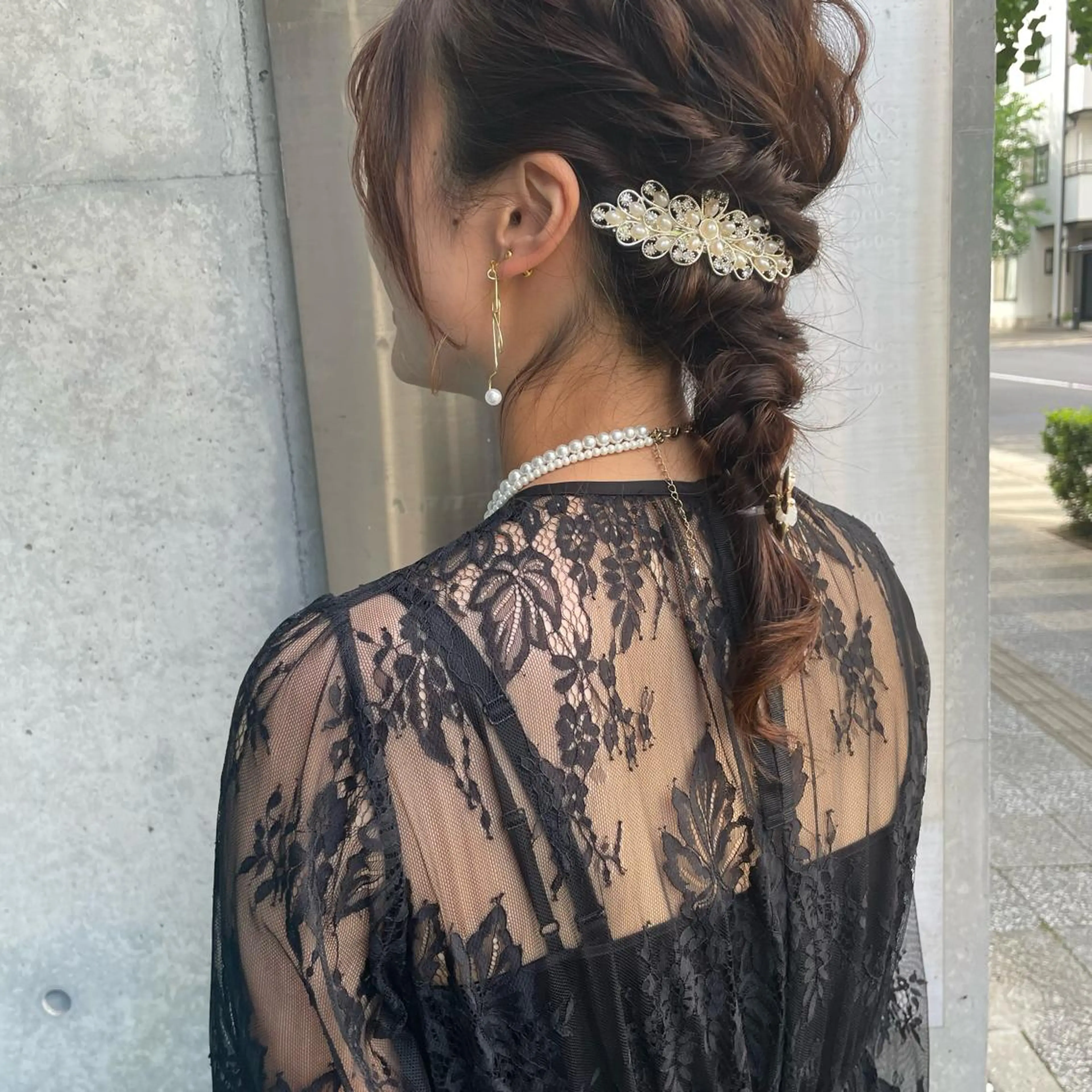 セミロング ヘアアレンジ ヘアセット 坂本 沙也加のヘアスタイル