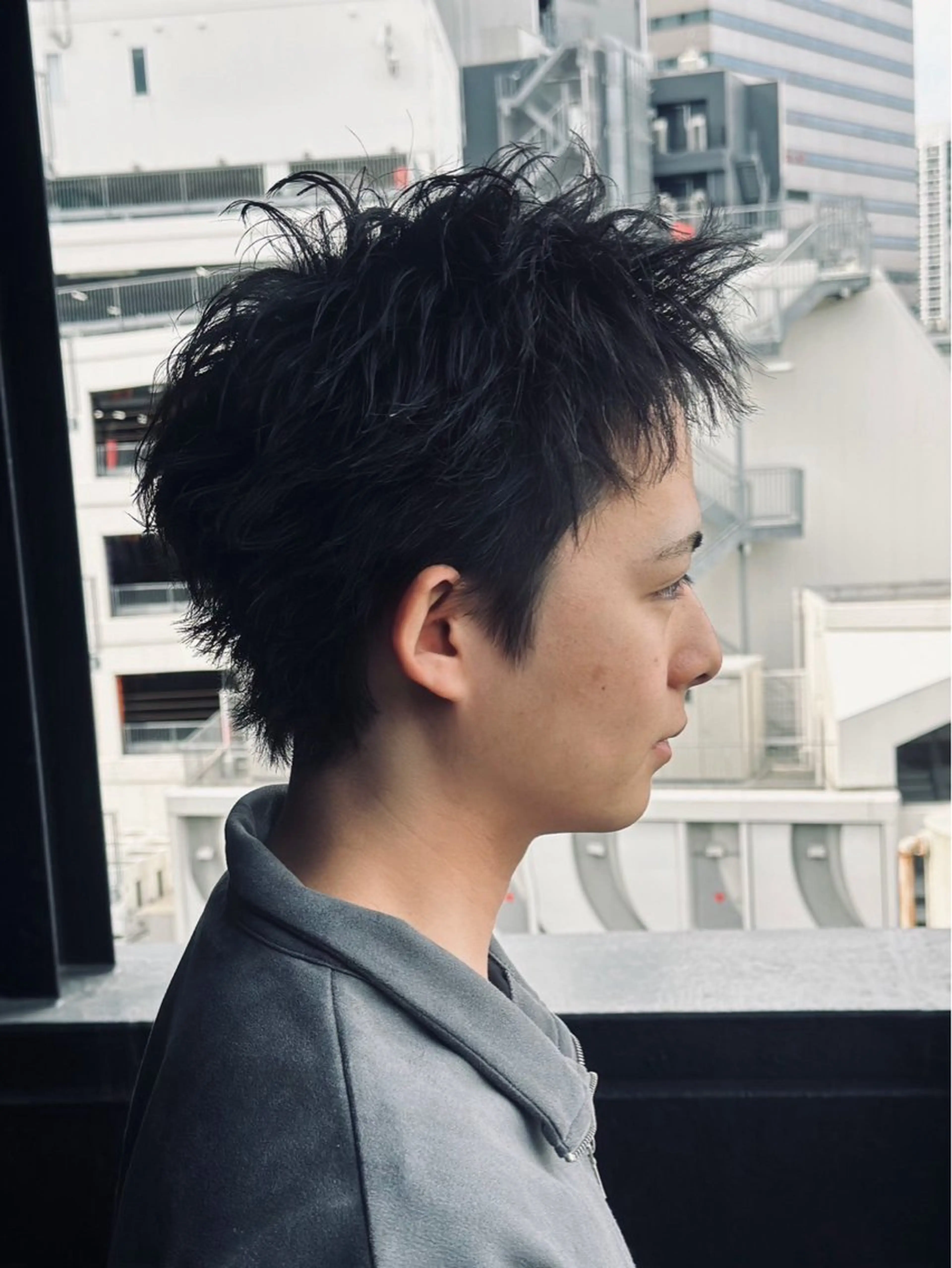 メンズ スパイキーショート メンズ専門/パーマ 特化/栄/北出瑞貴のヘアスタイル