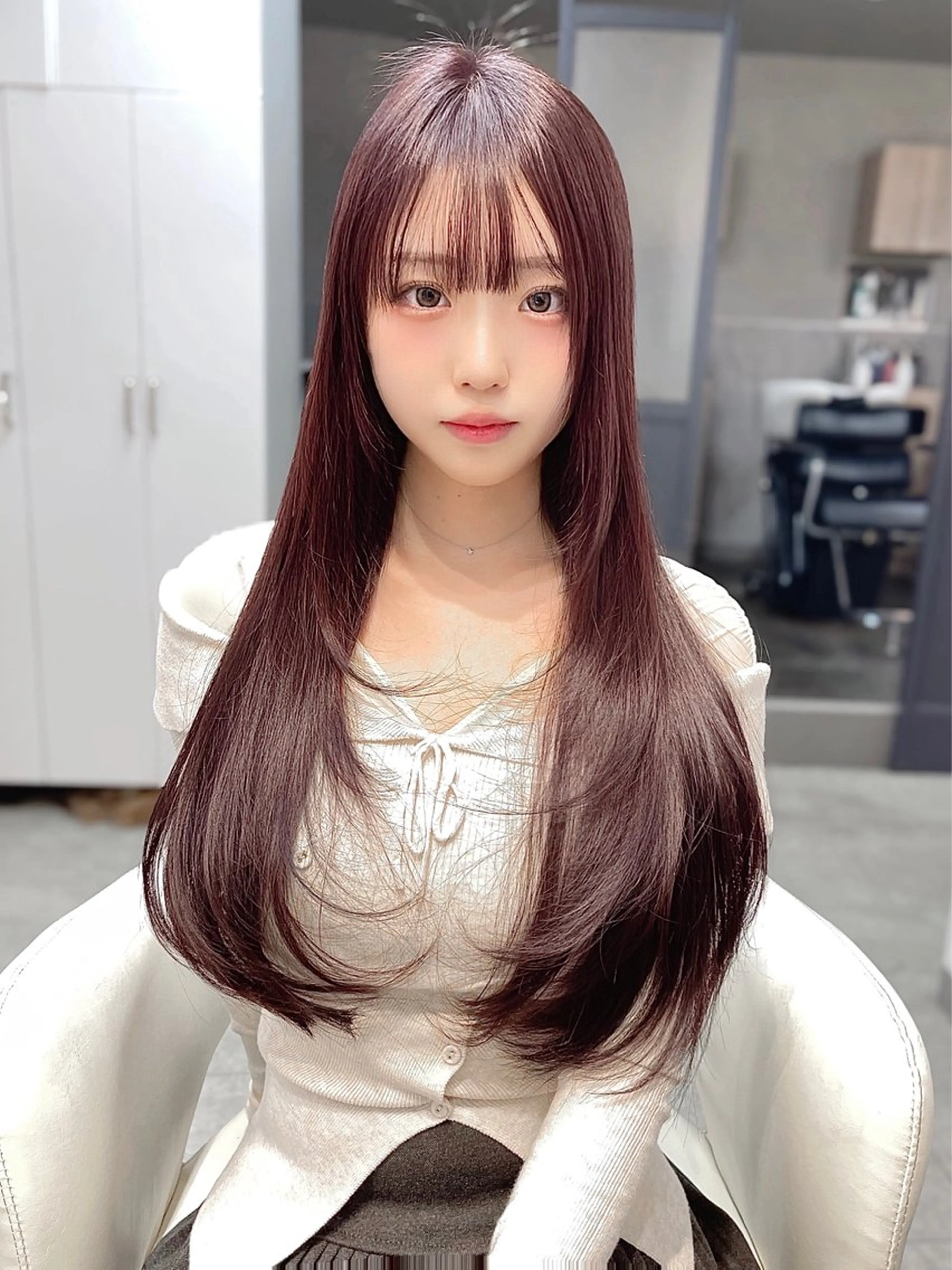 ロング 韓国風レイヤー ショート/犬塚 優介のヘアスタイル