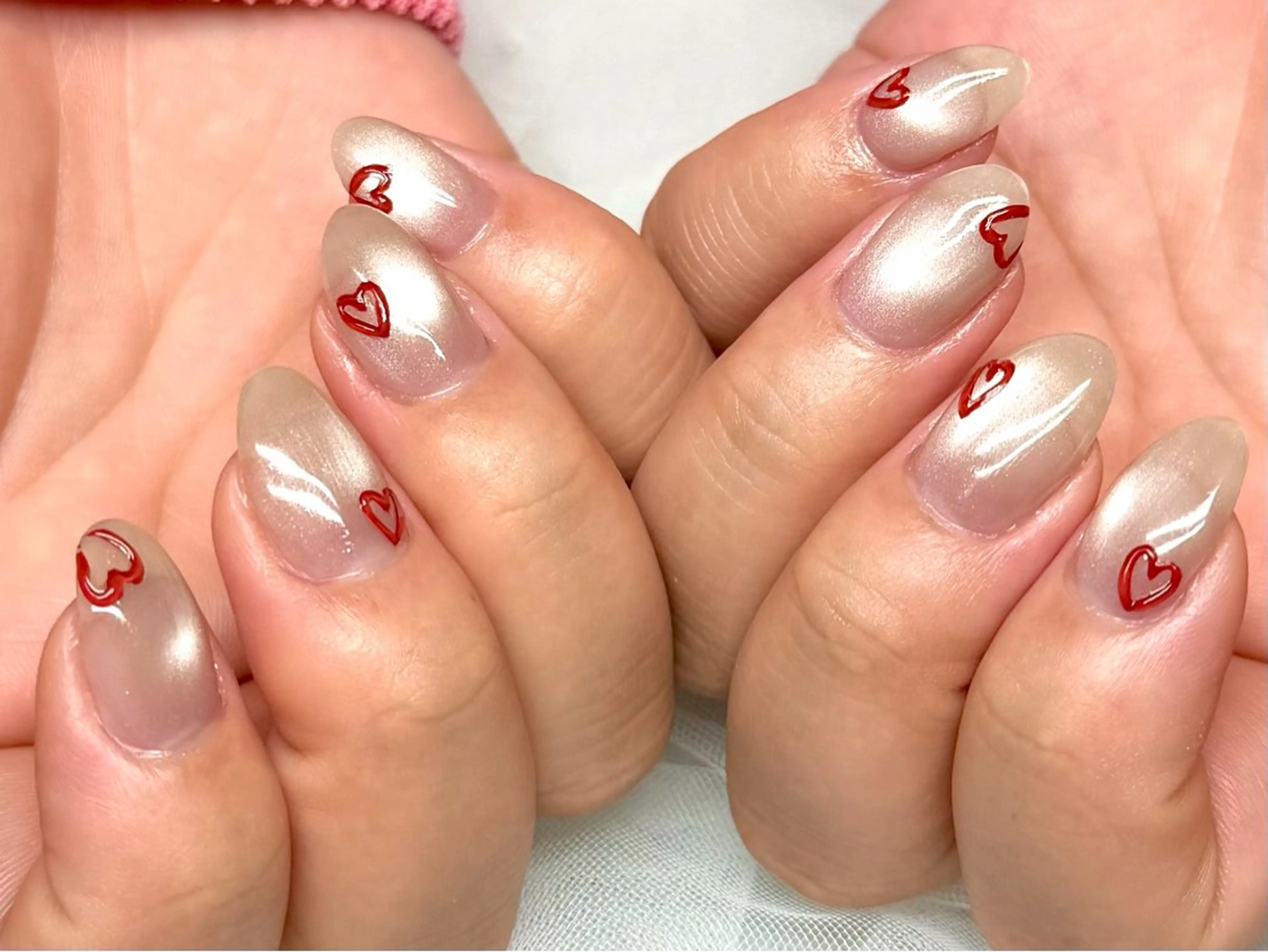 ネイル ハート ハンドネイル HazeGrass NAILのネイルデザイン