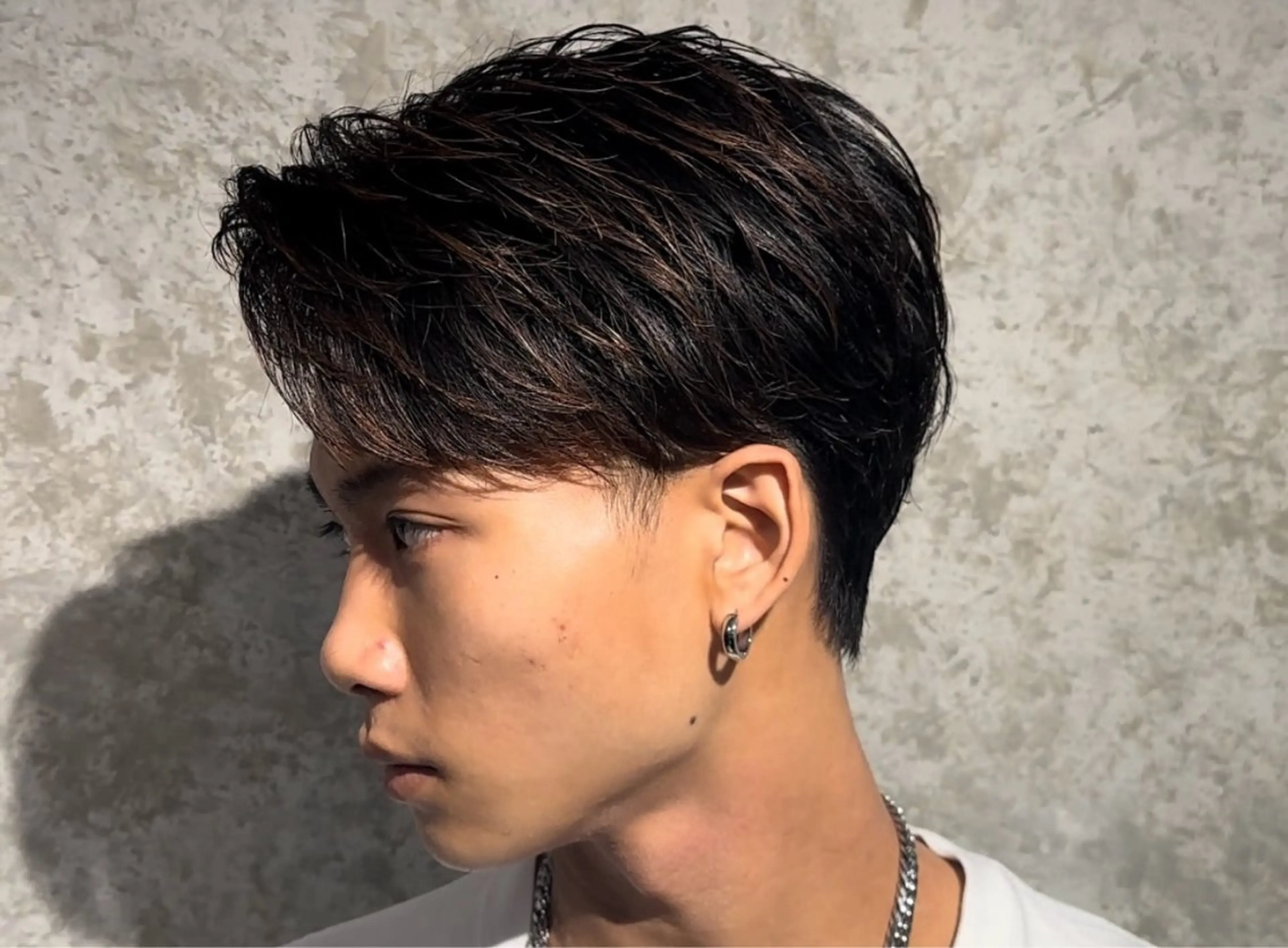 メンズ アップバング カット KAMINAO HIRYUのヘアスタイル