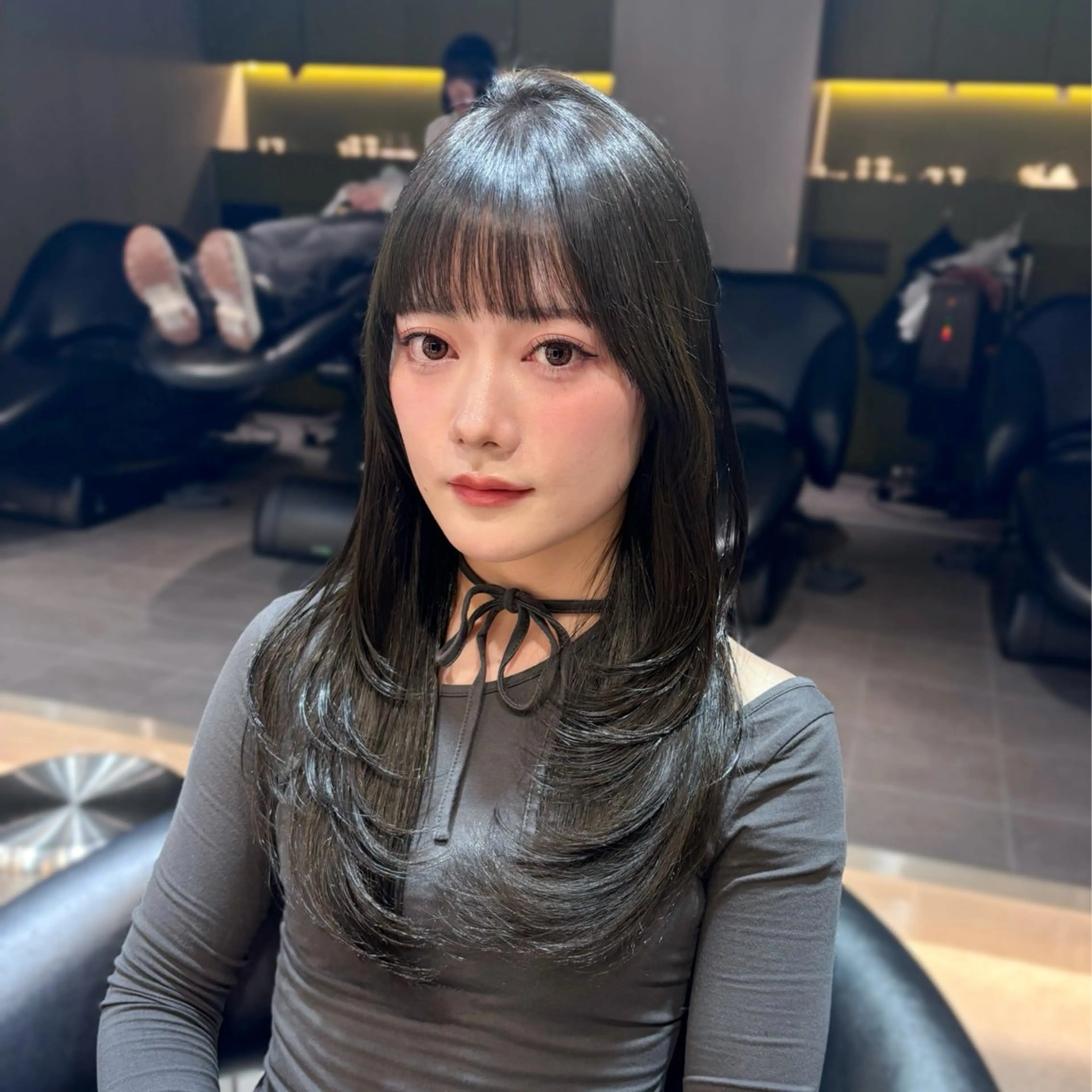 セミロング カット ヘアカラー トリートメント 髪質改善/縮毛矯正/ 韓国ヘア/矢野のヘアスタイル