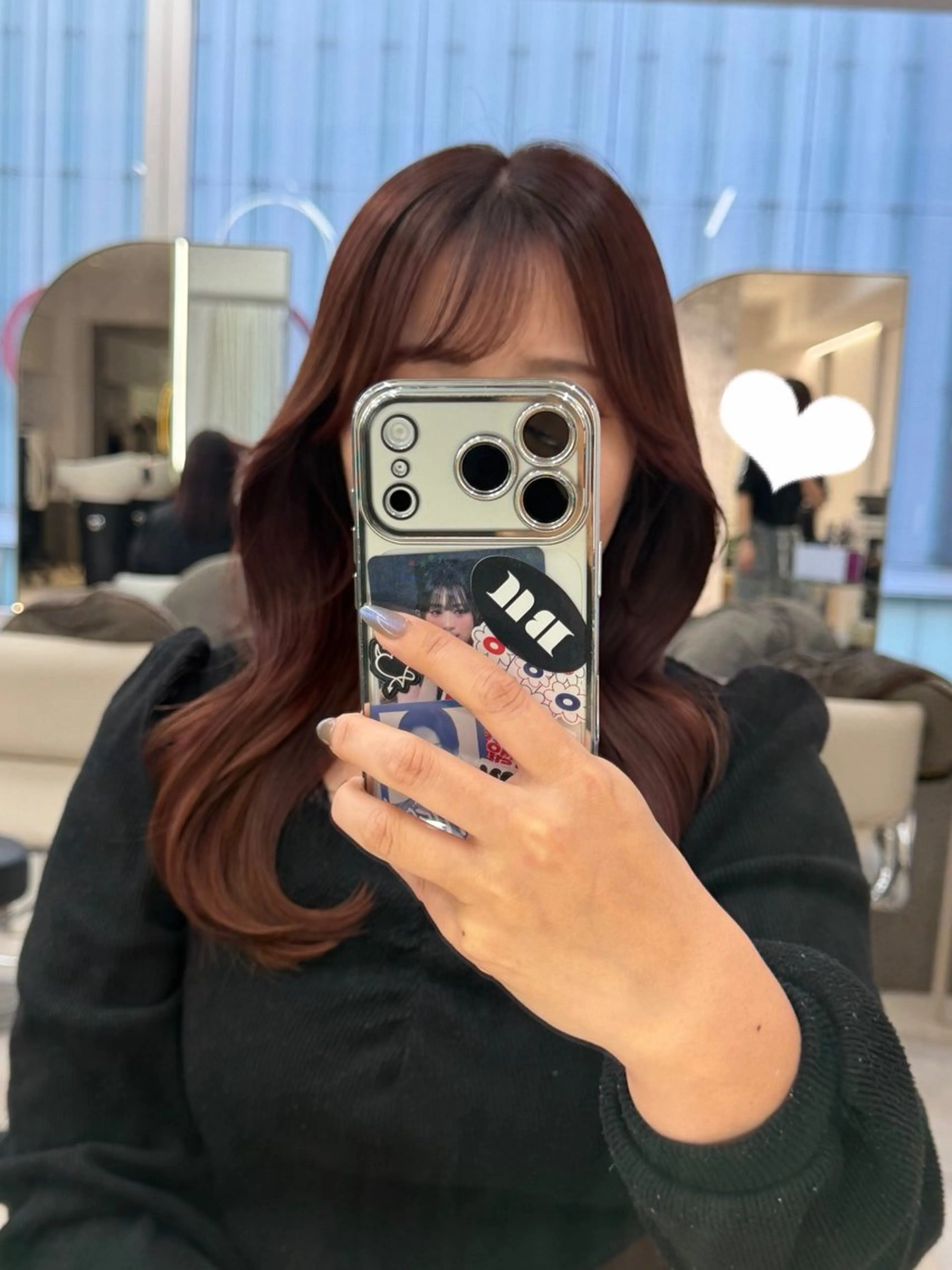 セミロング カット ヘアカラー トリートメント 𝓝𝓪𝓷𝓪 くびれ/韓国風/新宿のヘアスタイル