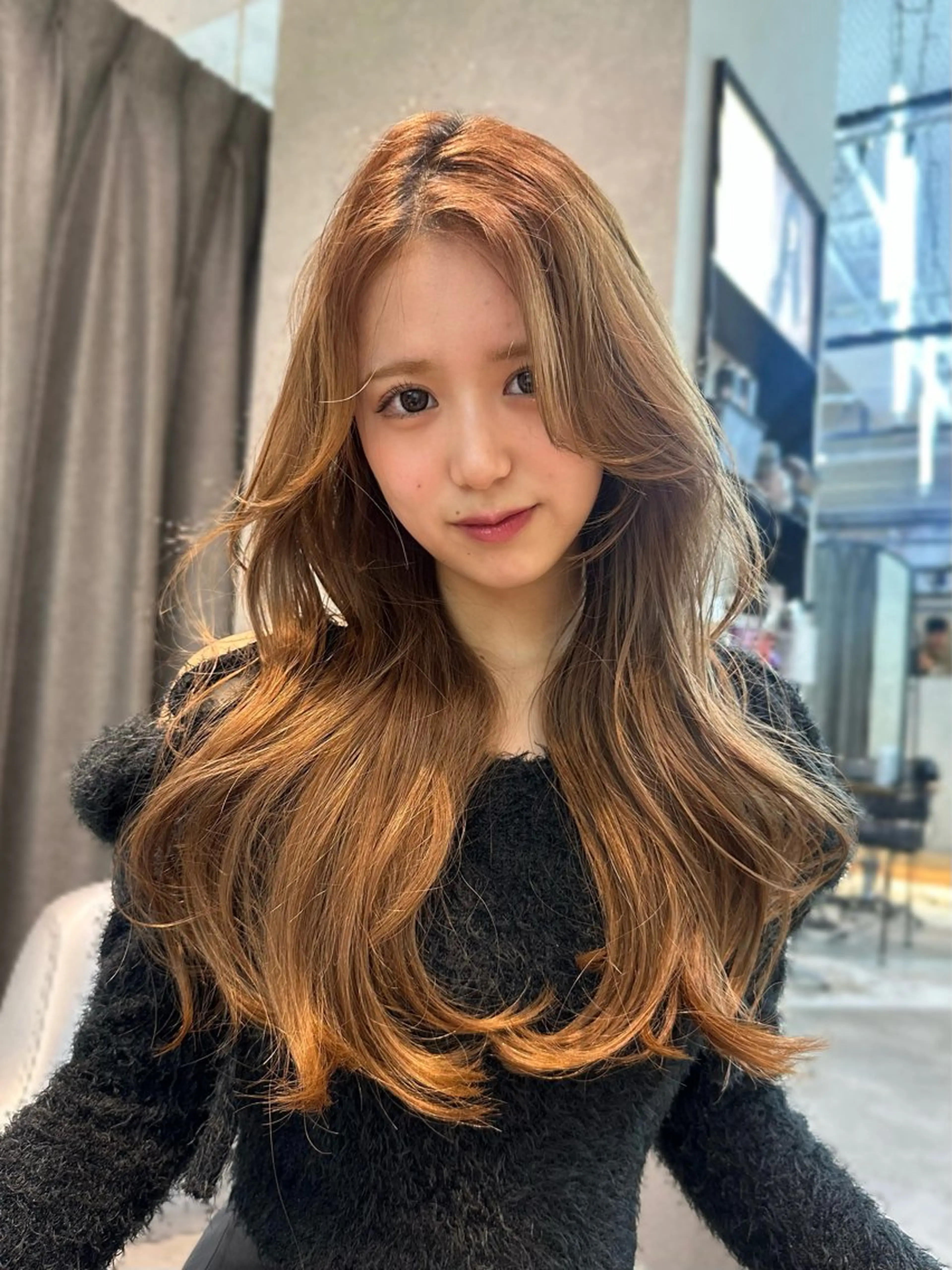 ロング カット ヘアカラー 韓国ヘアメンズ・レデ ィース特化ミクのヘアスタイル