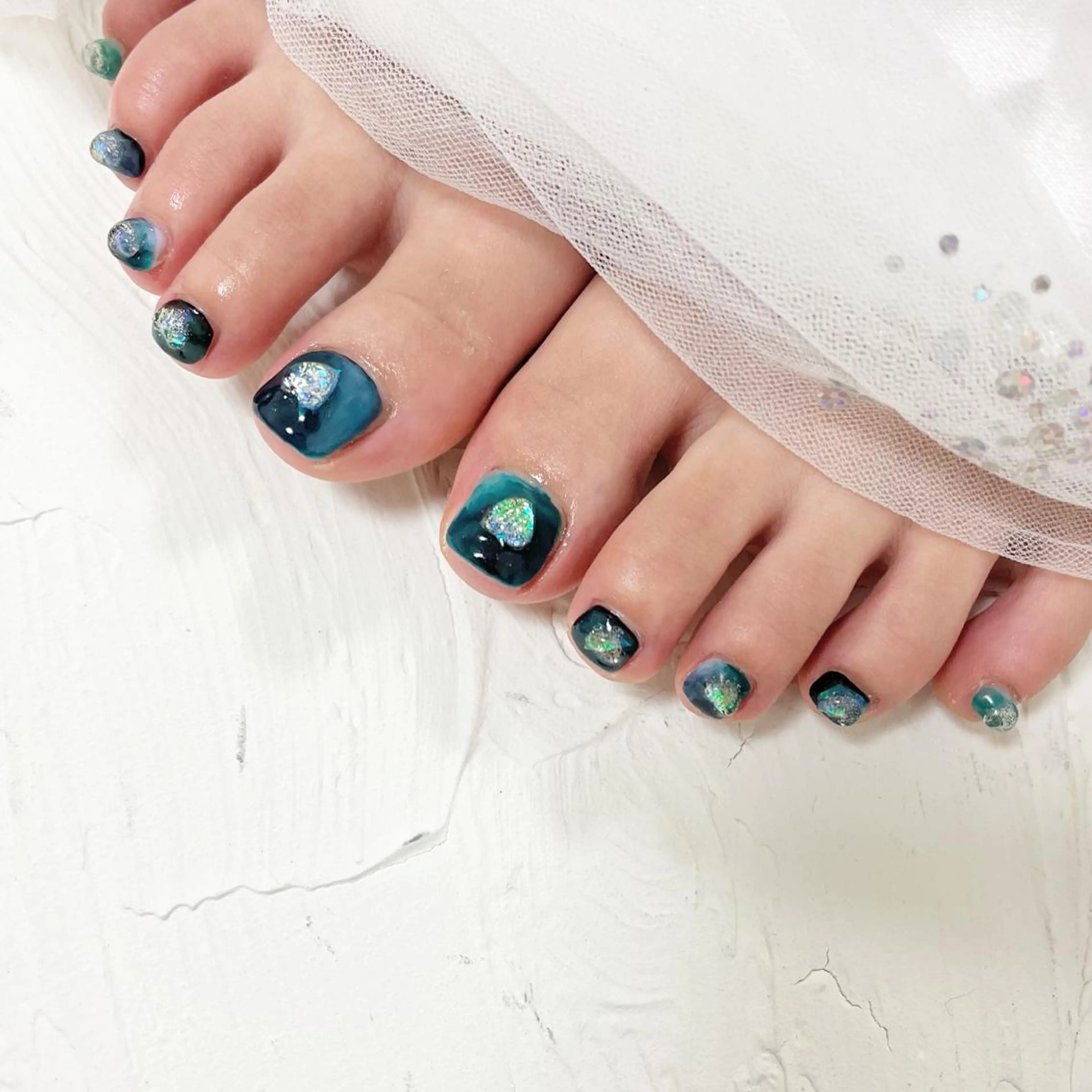 ネイル ニュアンスネイル フットネイル 🔷ﾐﾅﾐﾈｲﾙ🔷 やり放題ネイル渋谷2のネイルデザイン